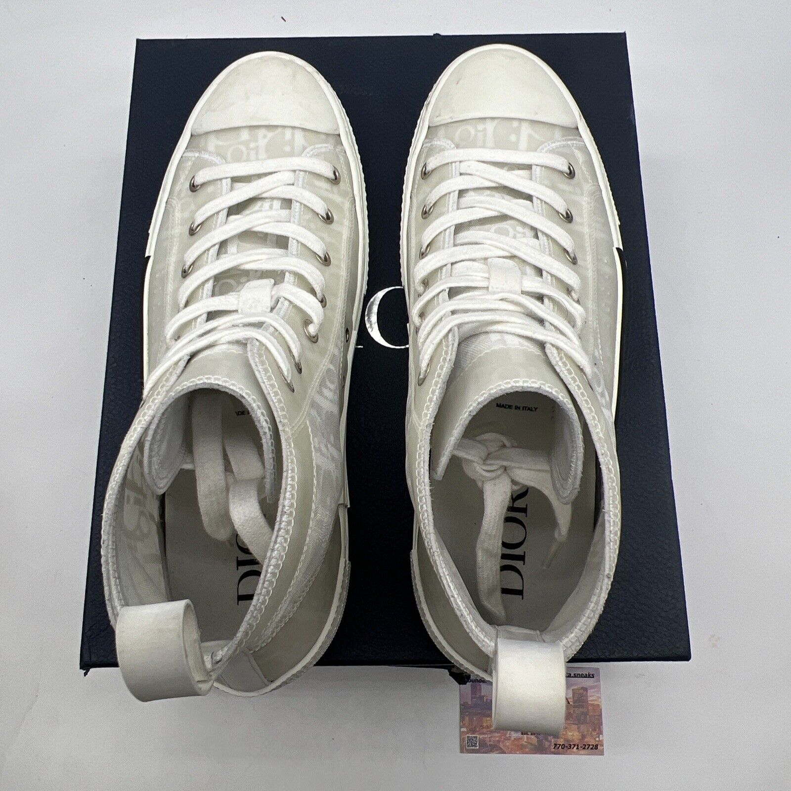 Size 12 - Dior B23 High Dior Oblique - White (3SH118YNT-H060)