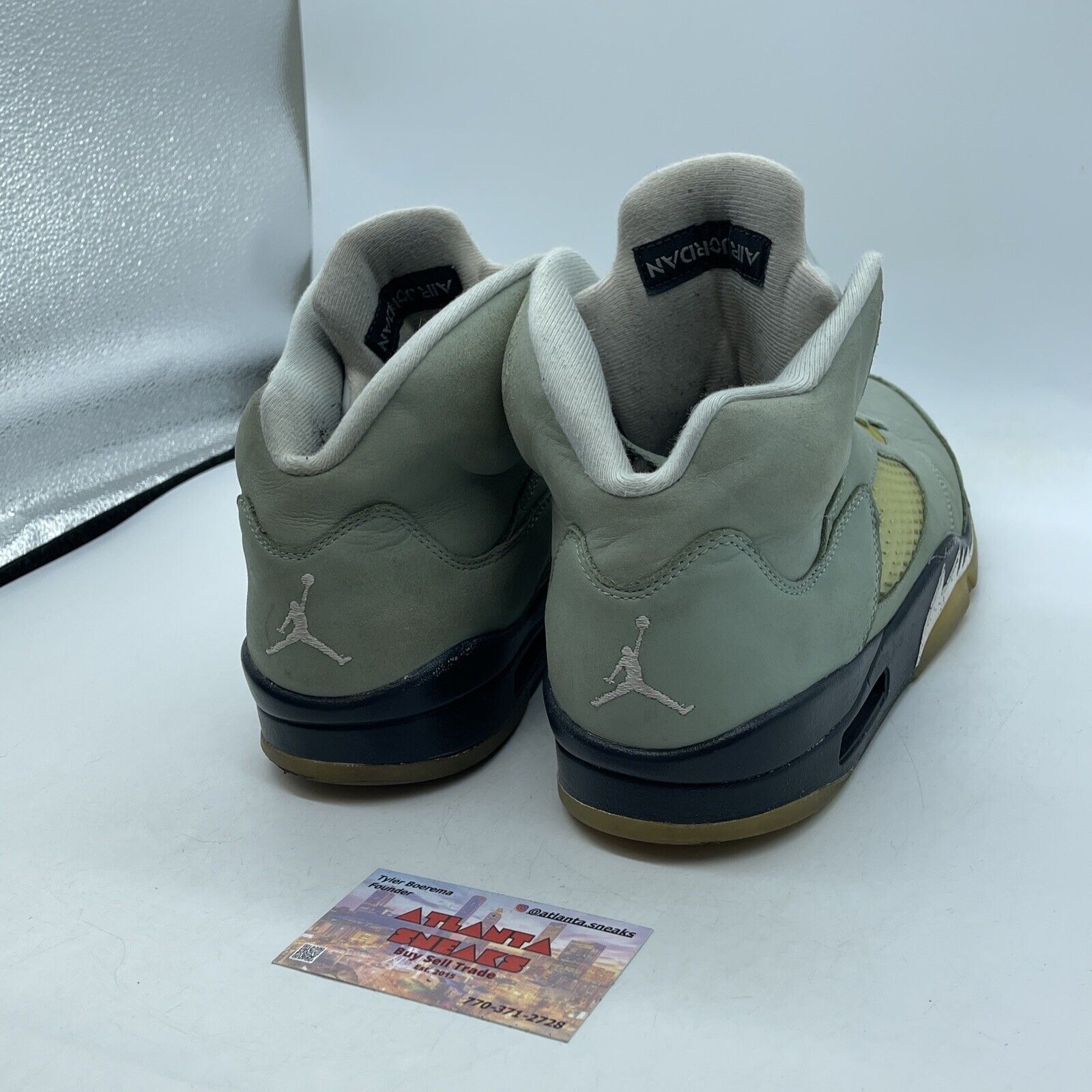 Size 11 - Jordan 5 JADE HORIZON Green Suede Black Silver (DC7501-300)