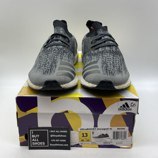 Size 13 - adidas UltraBoost Uncaged Core Black Grey White Suede (BB3900)