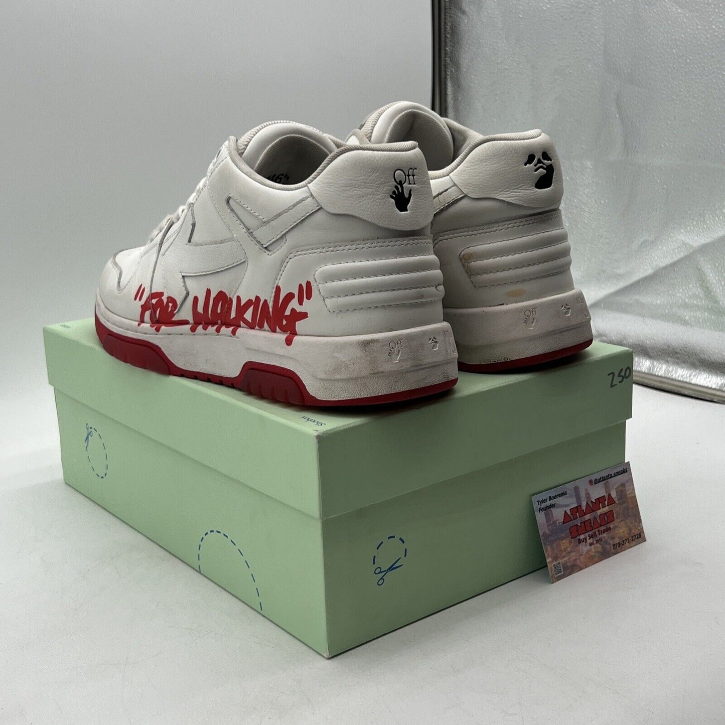 Size 13 - Off-White Out of Office 2023 Low For Walking - White Red