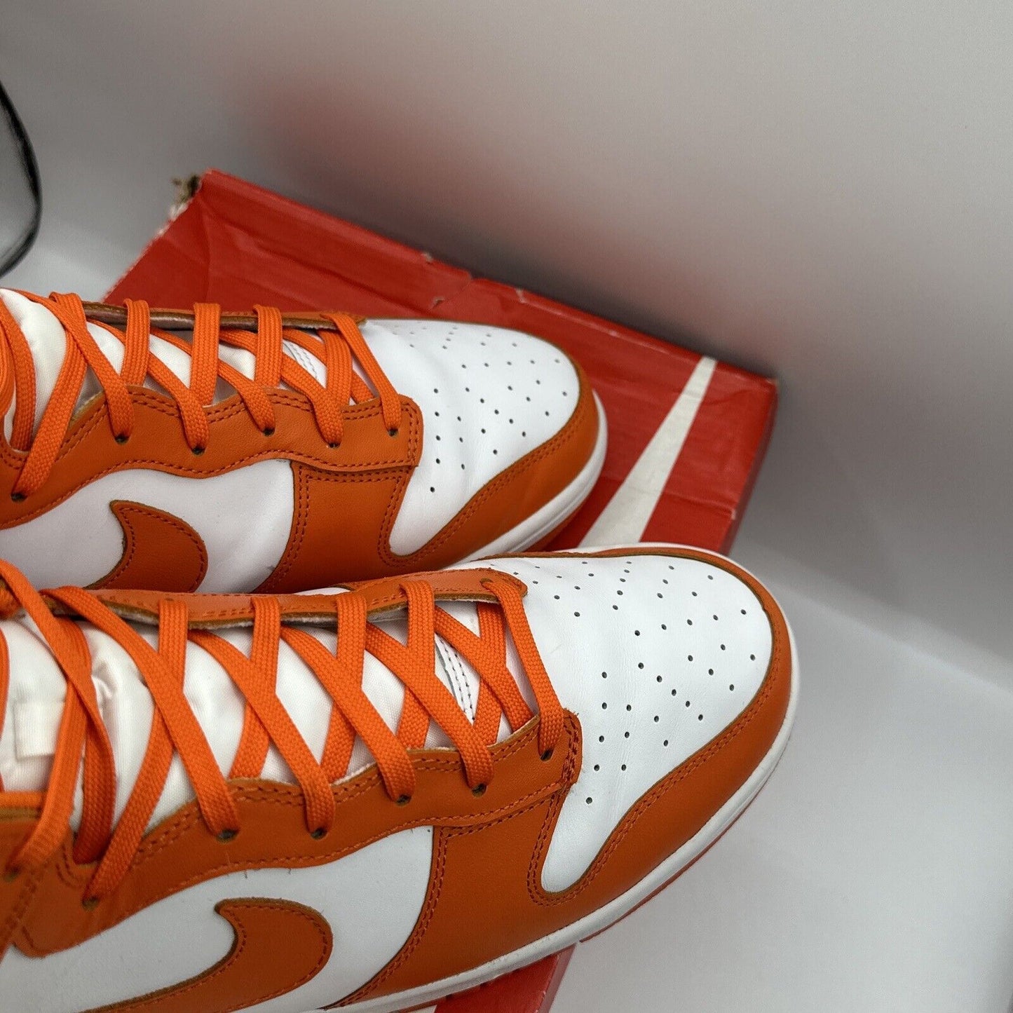 Size 13 - Nike Dunk High SP Syracuse 2021 White Orange College Icy Ships Asap.