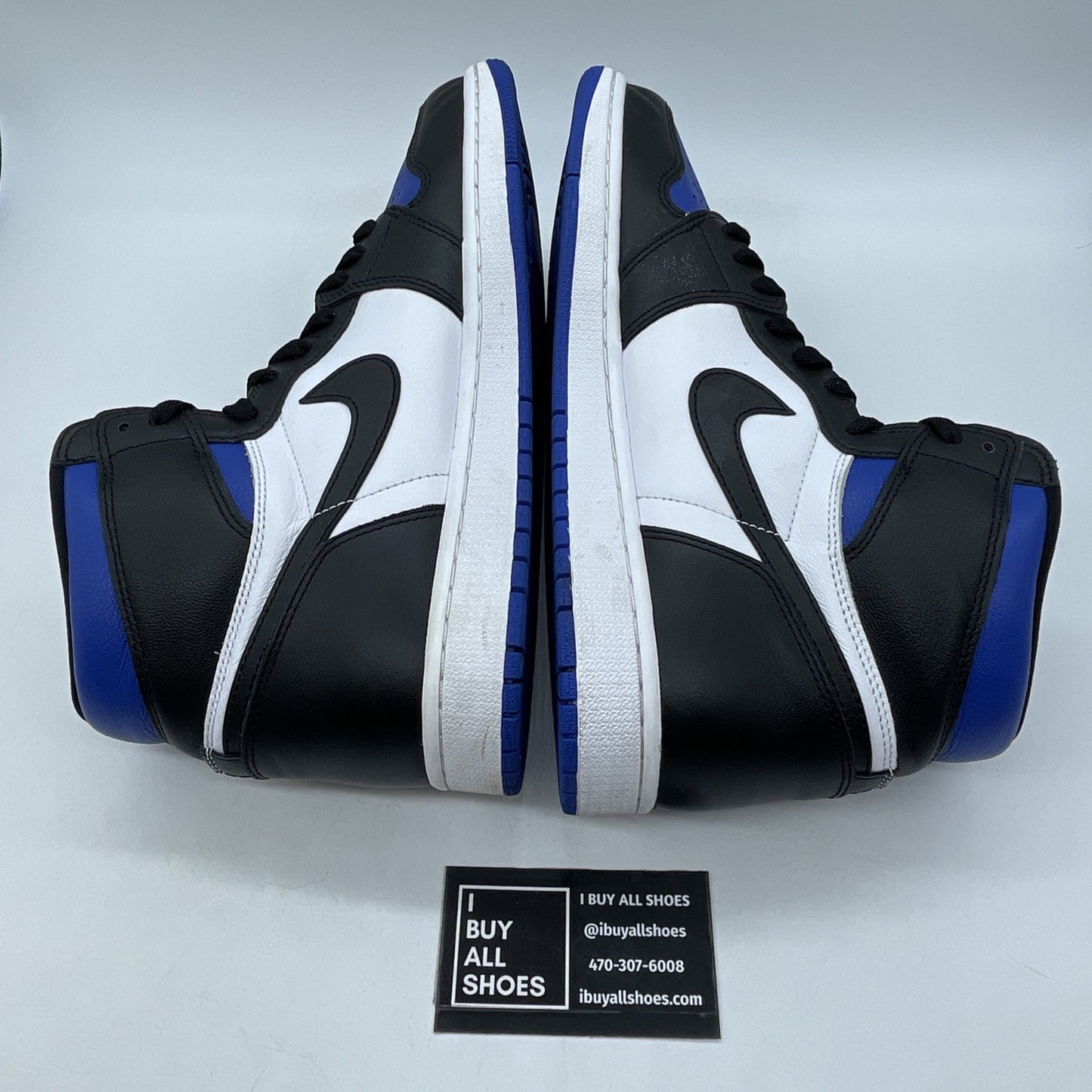 Size 11.5 - Jordan 1 Retro OG High Royal Toe Blue Black Leather (555088-041)