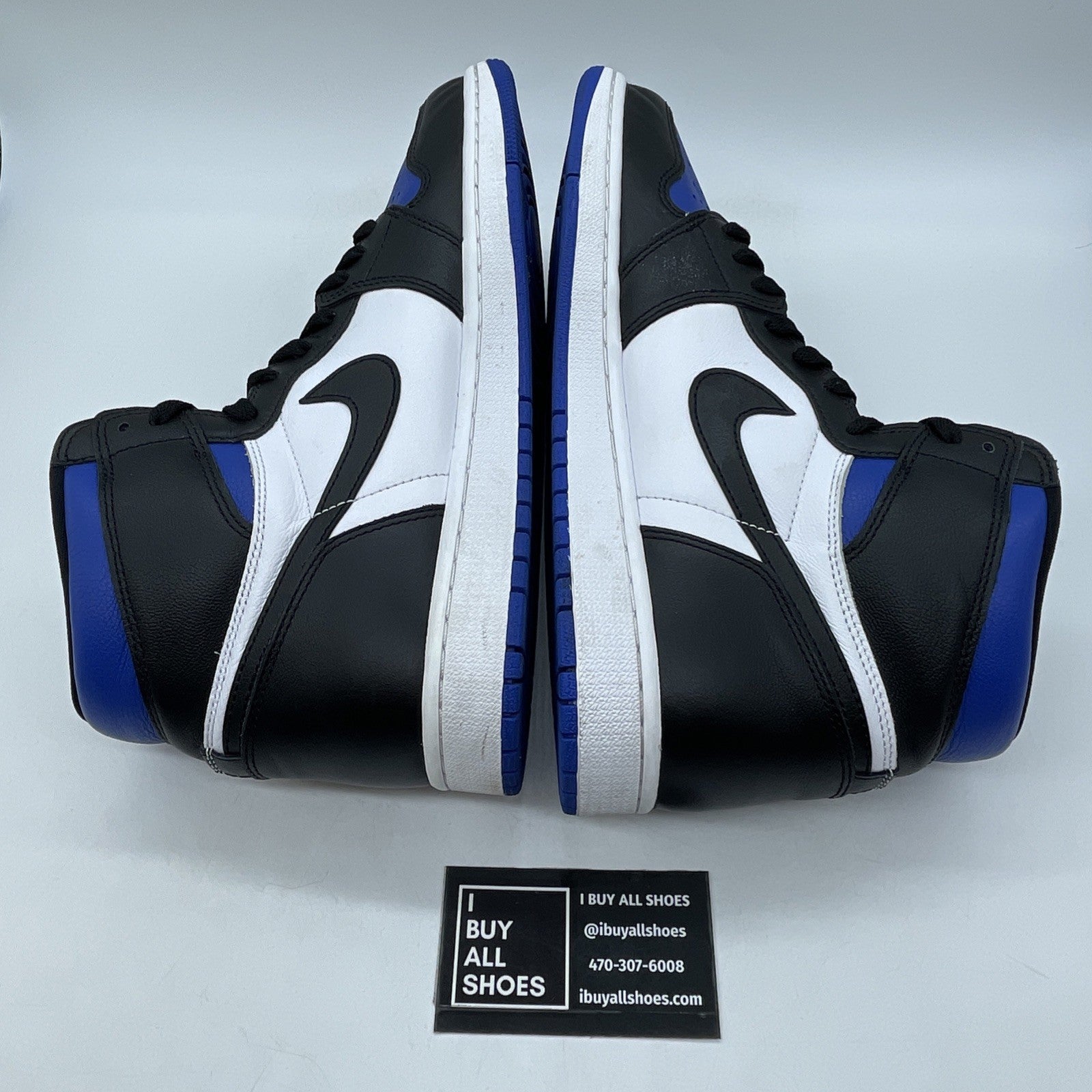 Size 11.5 - Jordan 1 Retro OG High Royal Toe Blue Black Leather (555088-041)