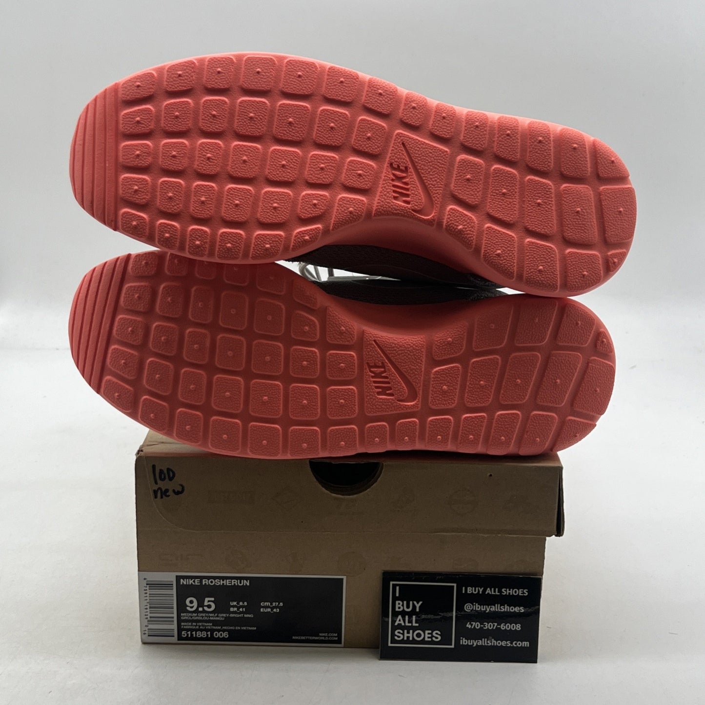 Size 9.5 - Nike Roshe Run Mango - (511881-006)