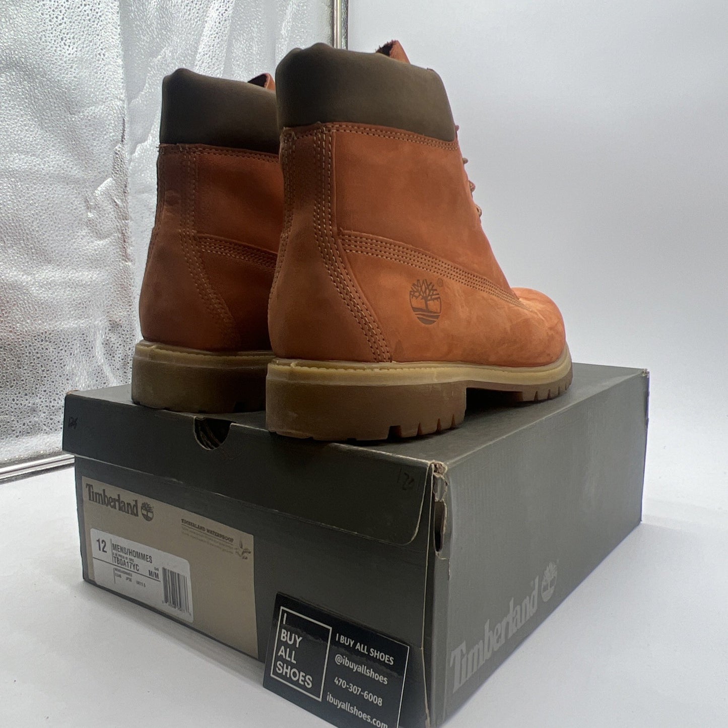 Size 12 - Timberland Boots 6 Inch Premium Dark Orange Nubuck Limited Edition