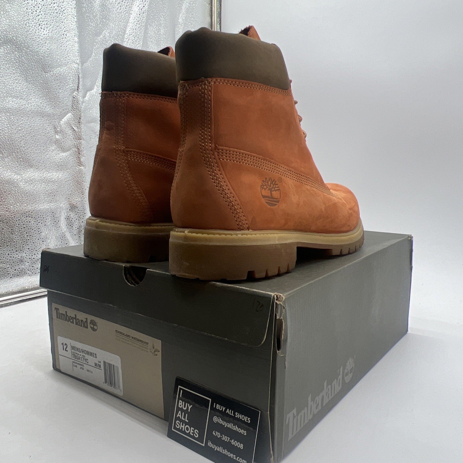 Size 12 - Timberland Boots 6 Inch Premium Dark Orange Nubuck Limited Edition