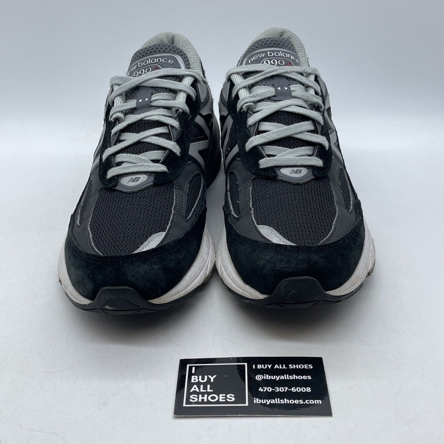 Size 10 - New Balance 990v6 Made in USA Black Silver Suede Leather (M990BK6)
