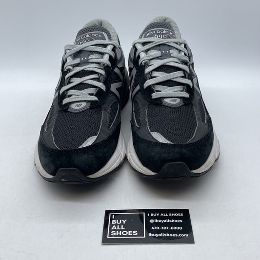 Size 10 - New Balance 990v6 Made in USA Black Silver Suede Leather (M990BK6)