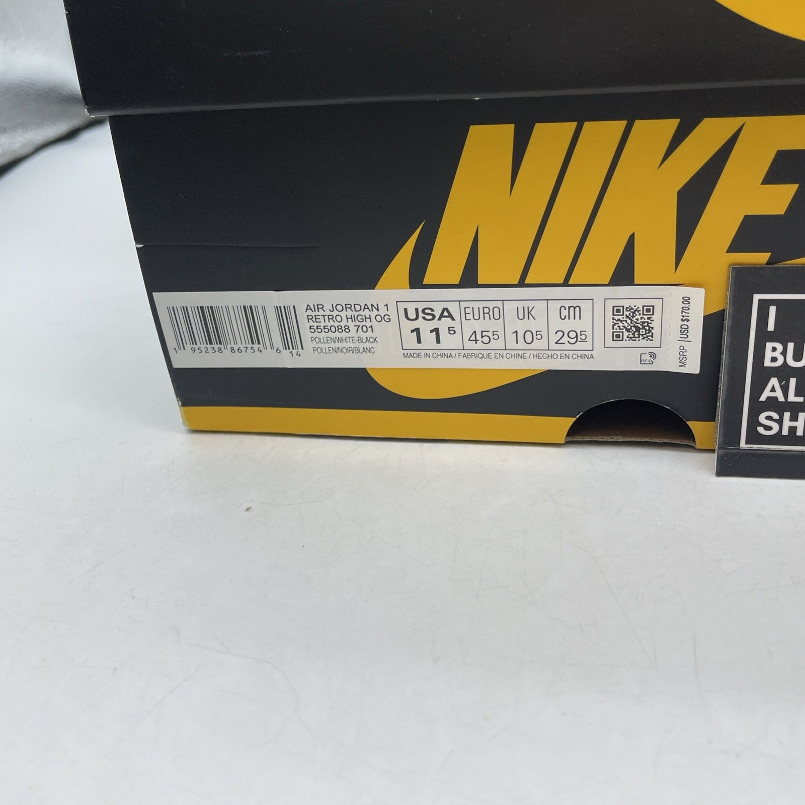 Size 11.5 - Air Jordan 1 Retro OG High Pollen (555088-701)
