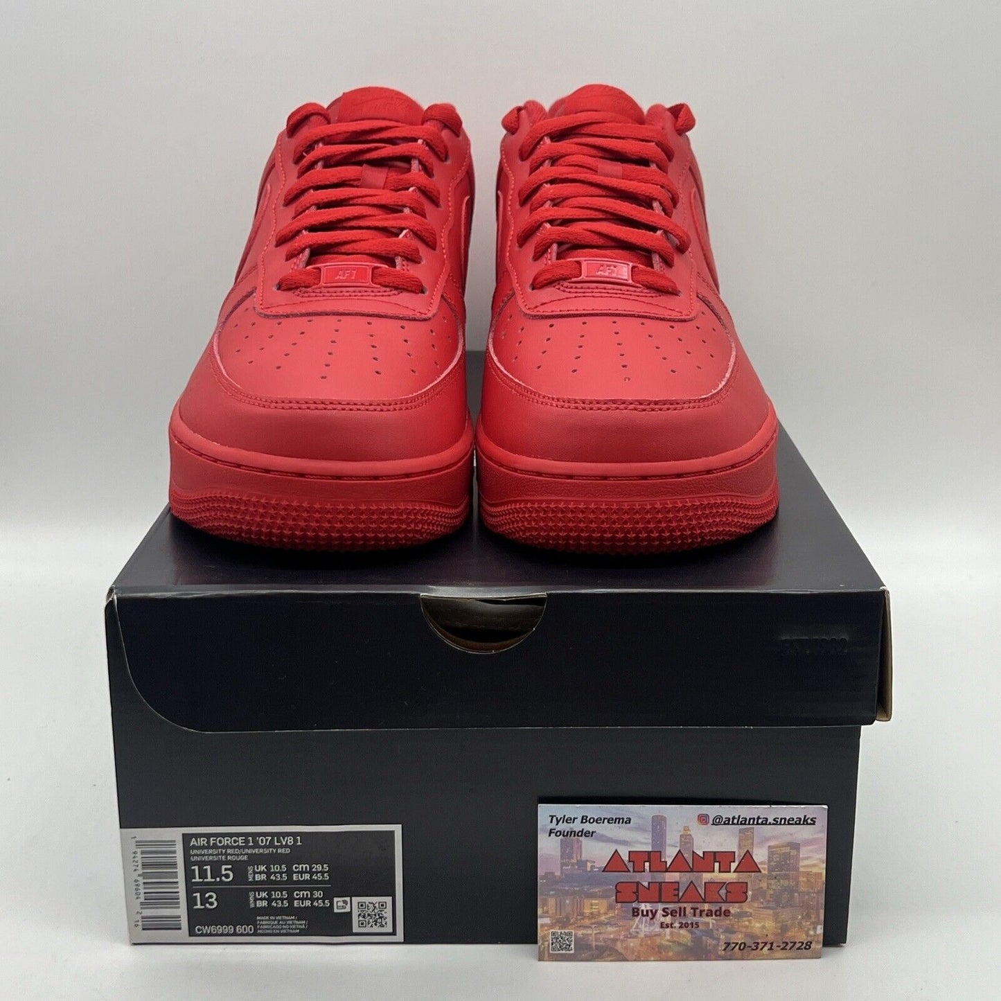 Size 11.5 - Nike Air Force 1 Low Triple Red Brand New Og All