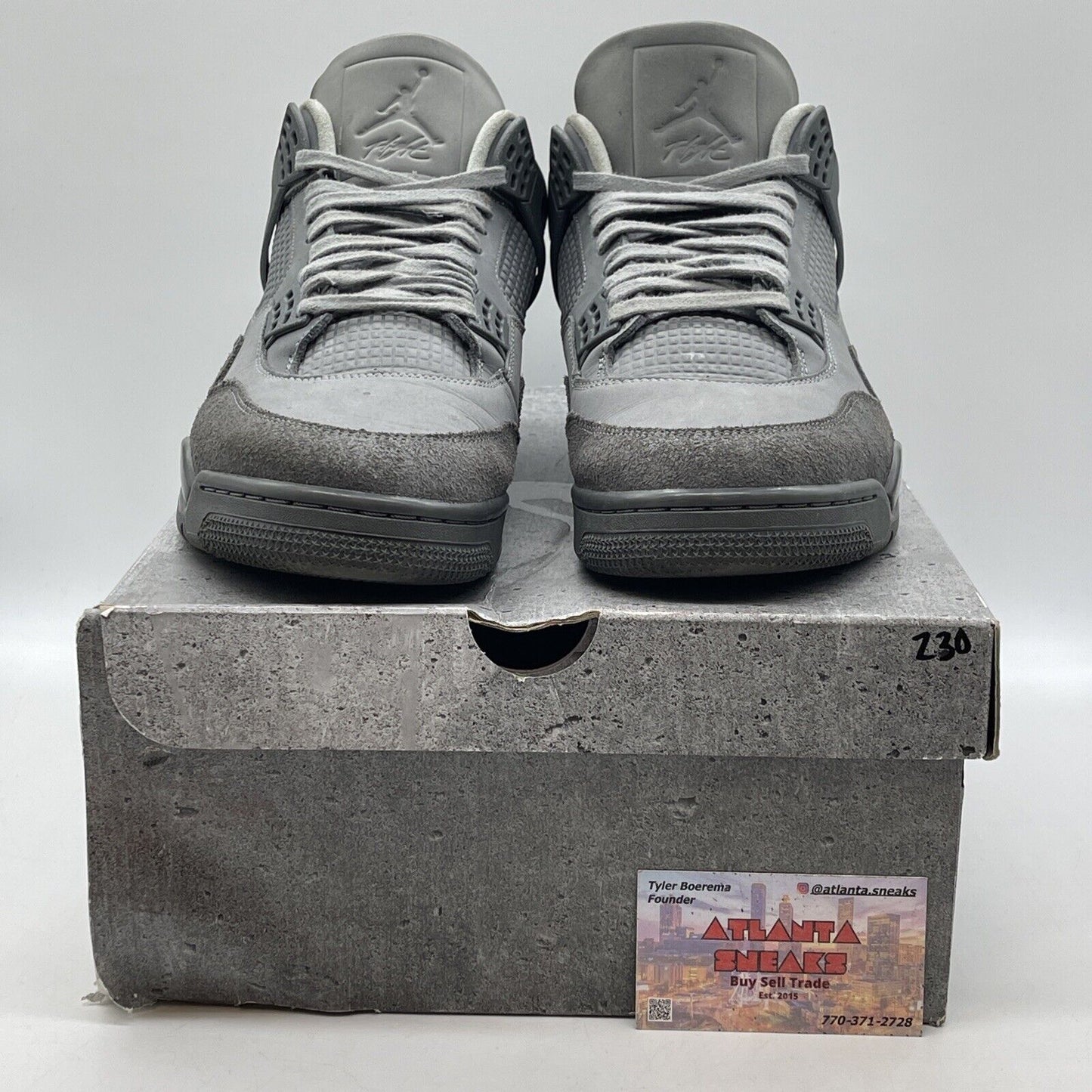 Size 12 - Air Jordan 4 Retro 2024 Paris Olympics Wet Cement Grey (FQ7928-001)