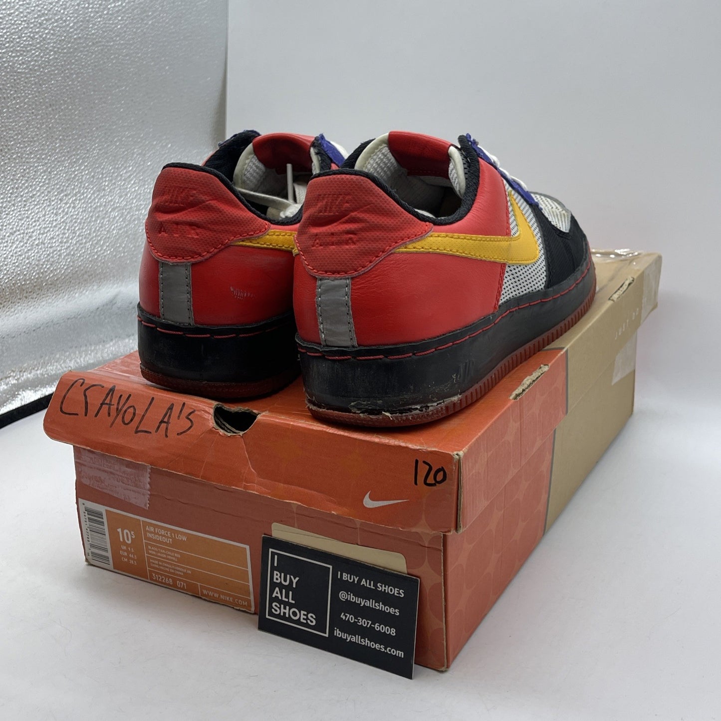 Size 10.5 - Nike Air Force 1 Inside Out Low Albis Pack Suede (312268-071)