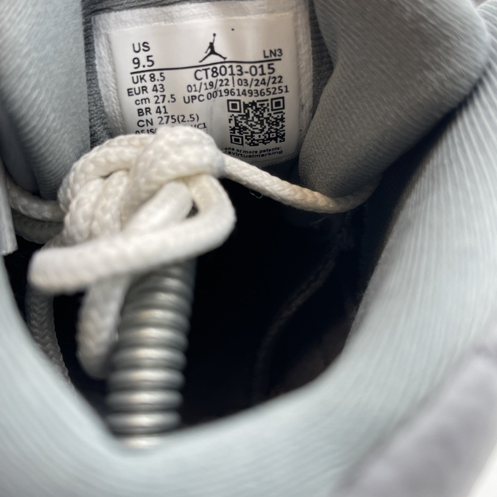Size 9.5 - Jordan 12 Stealth 2022 Grey White Leather (CT8013-015)