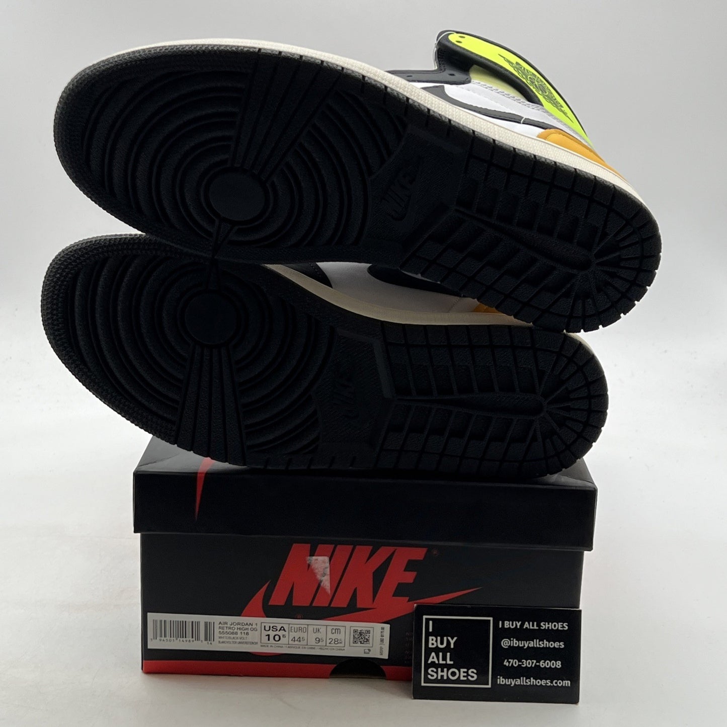 Size 10.5 - Air Jordan 1 Retro High OG Volt (555088-118)