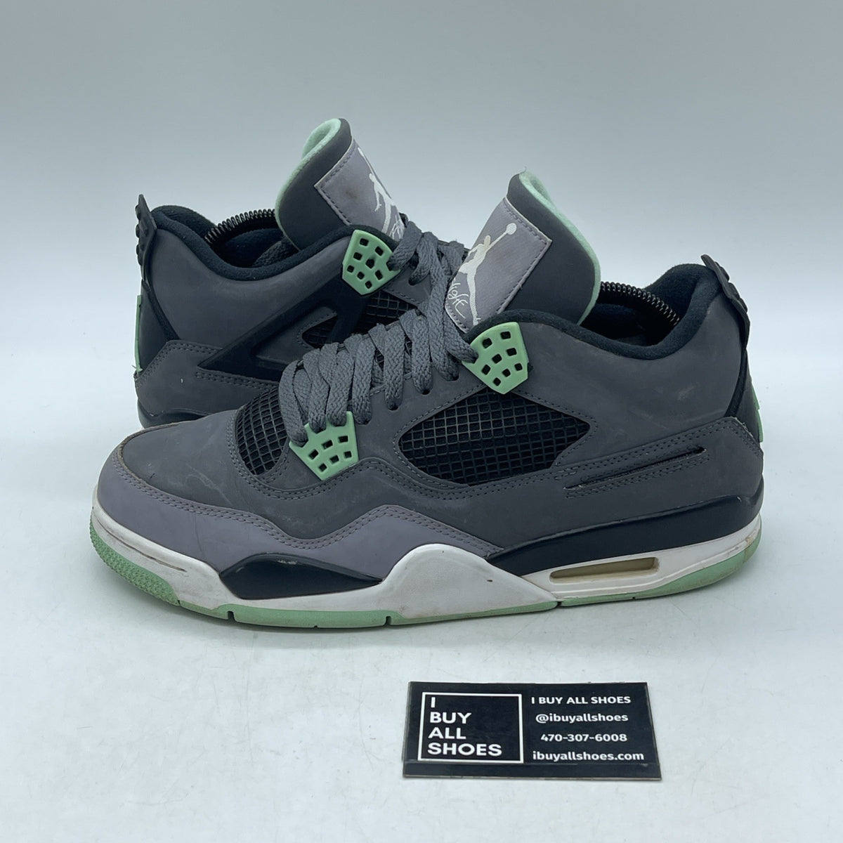 Size 8.5 - Air Jordan 4 Retro Green Glow 2013 (308497-033)
