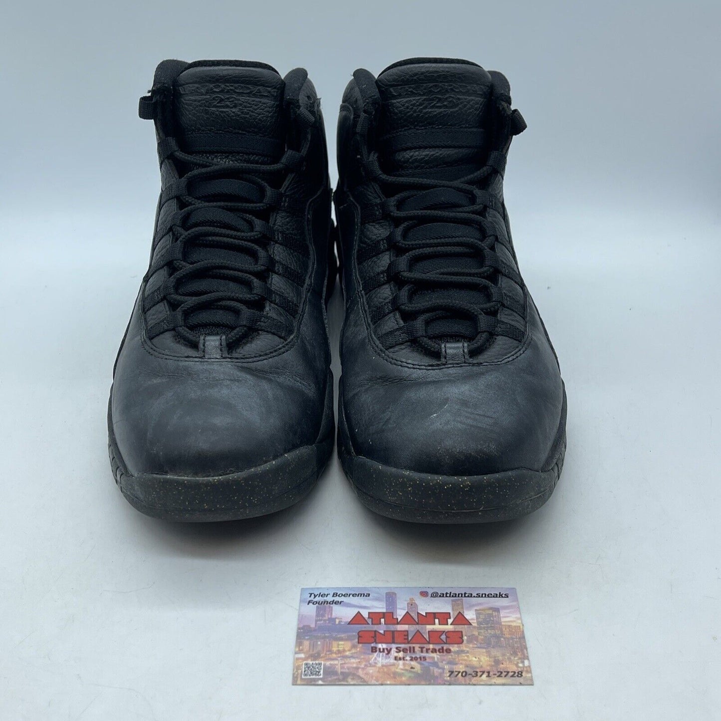Size 11.5 - Air Jordan 10 Retro NYC Black Leather Hold Suede (310805-012)