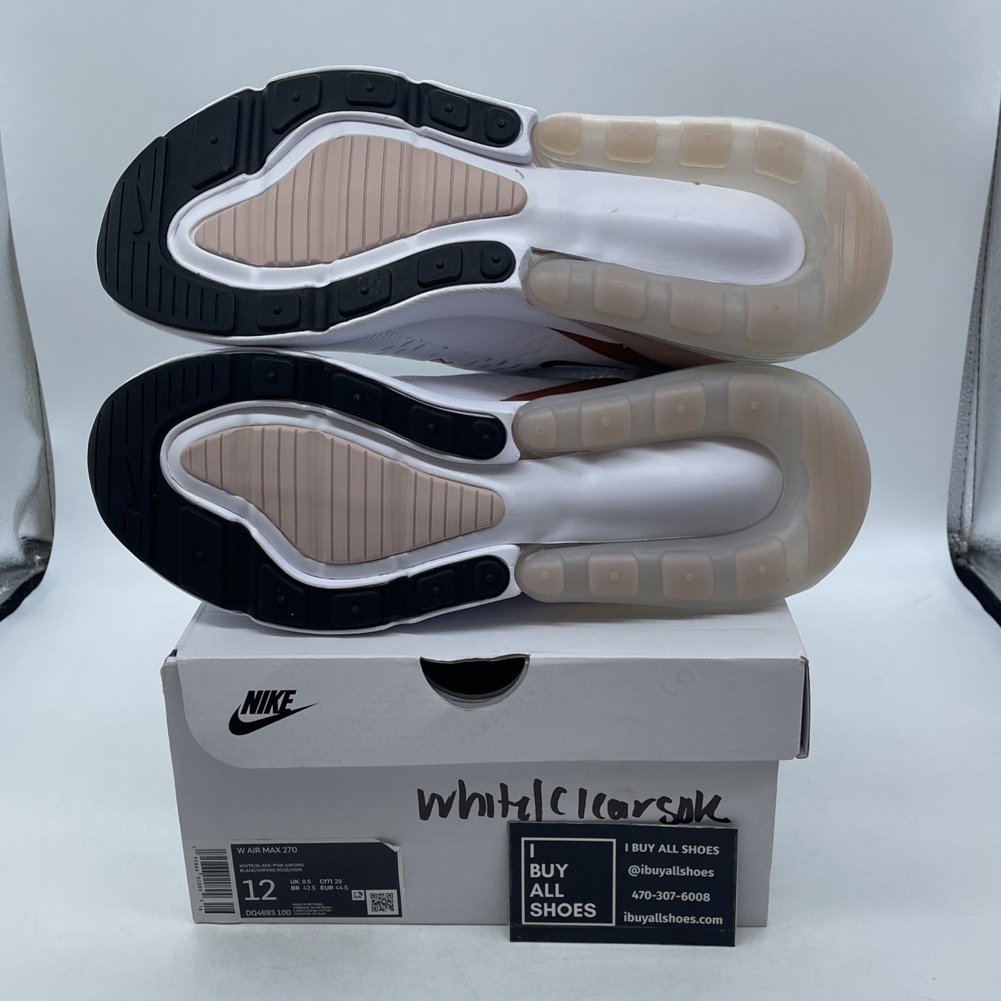Size 12W - Nike Air Max 270 White Burnt Sunrise (DQ4693-100)