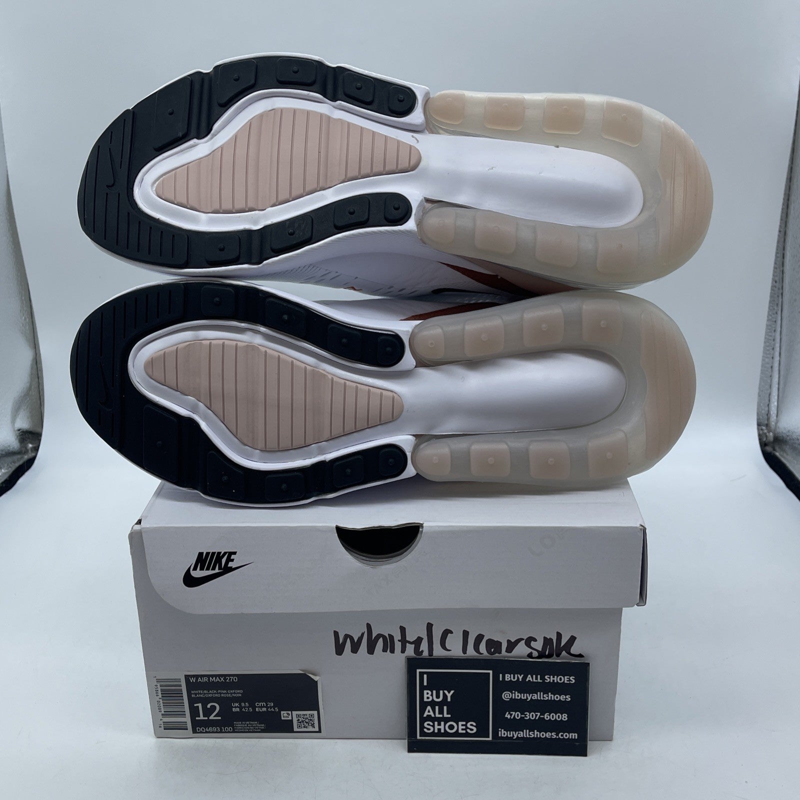 Size 12W - Nike Air Max 270 White Burnt Sunrise (DQ4693-100)