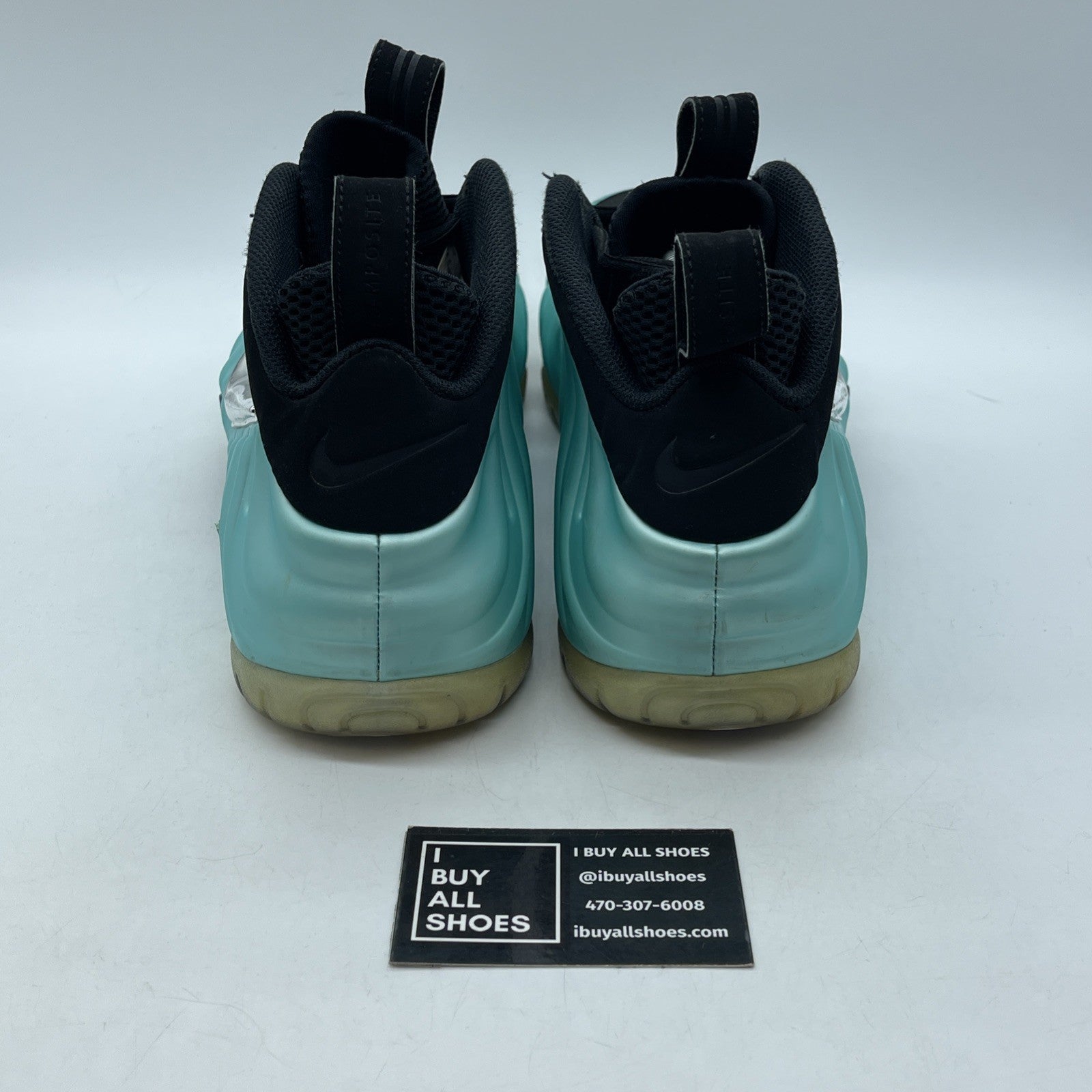 Size 11.5 - Nike Air Foamposite Pro Island Green Silver Leather (624041-303)