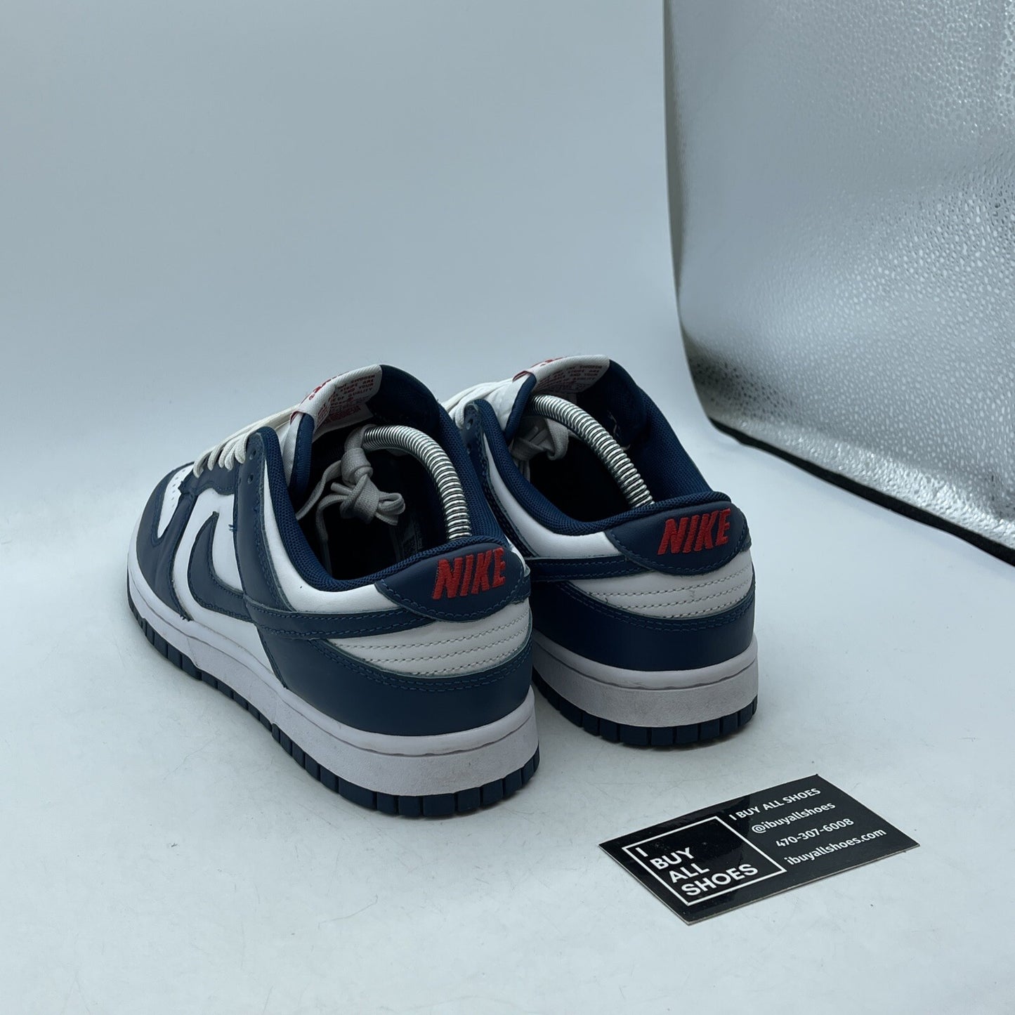Size 8.5 - Nike Dunk Low Velarian Blue White Red Leather Suede (DD1391-400)