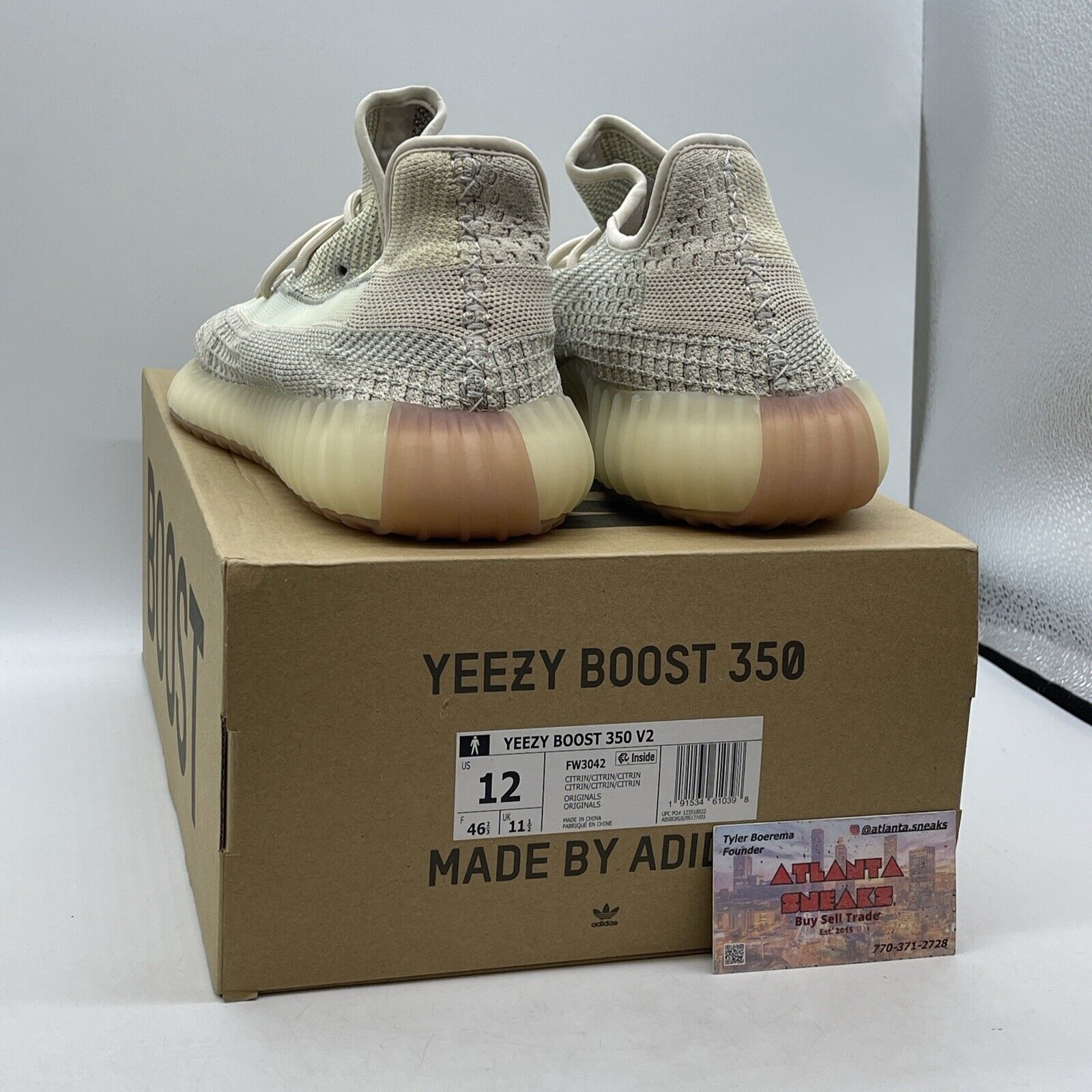 Size 12 - Yeezy Boost 350 V2 Citrin Non-Reflective Blue Tan Suede (FW3042)