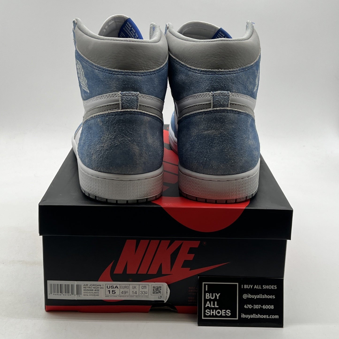Size 15 - Air Jordan 1 Retro OG High Hyper Royal (555088-402)