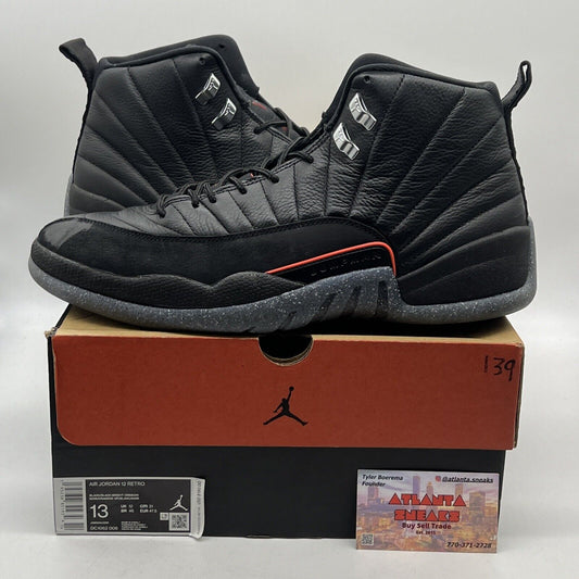 Size 13 - Air Jordan 12 Utility Grind Black Grey Leather (DC1062-006)