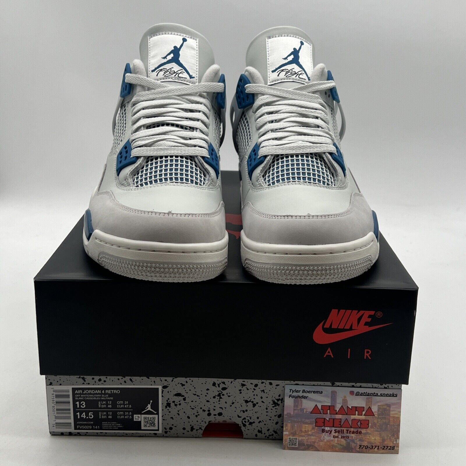 Size 13 - Air Jordan 4 Retro 2024 Military Blue (FV5029-141)