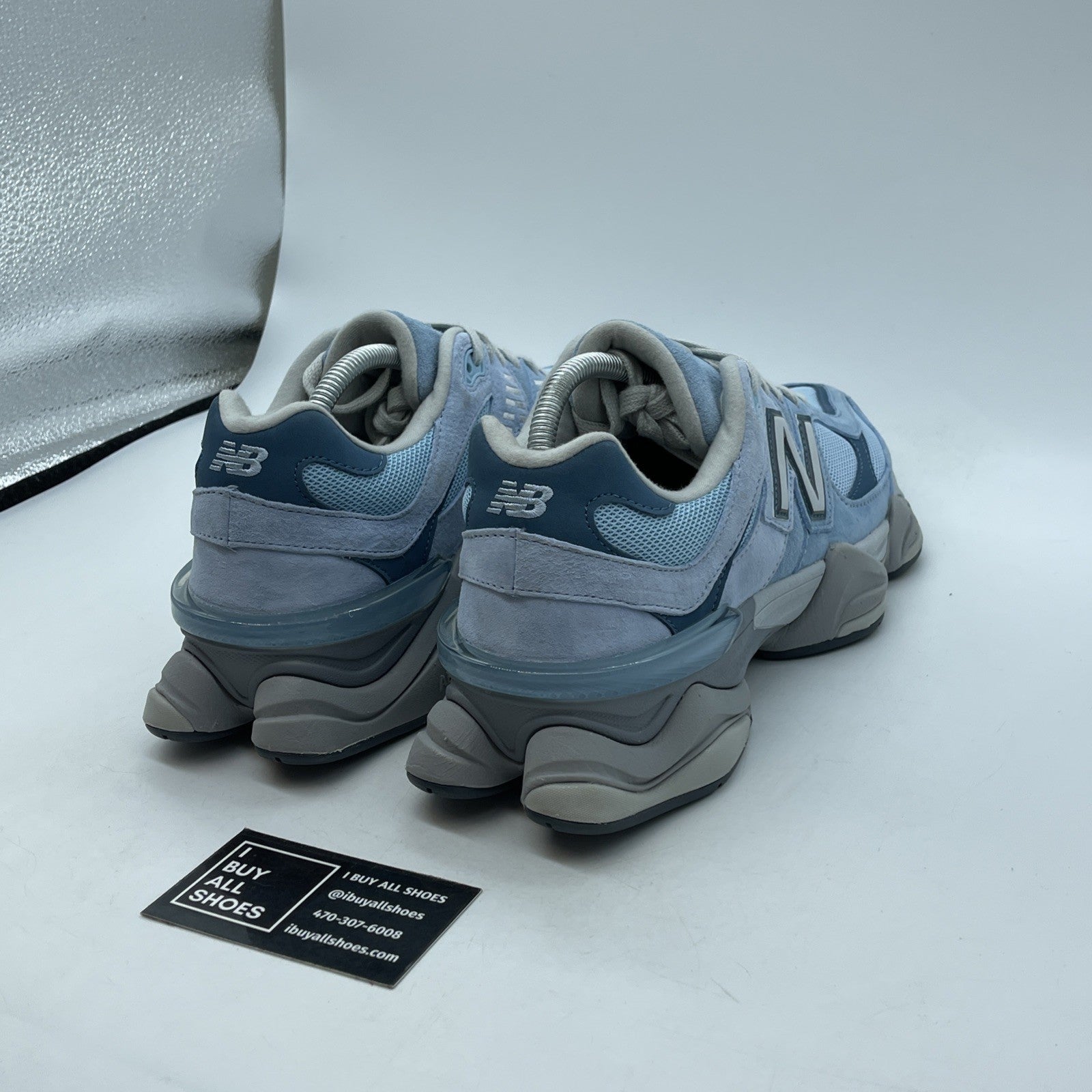 Size 10 - New Balance 9060 Chrome Blue White Suede (U9060EED)