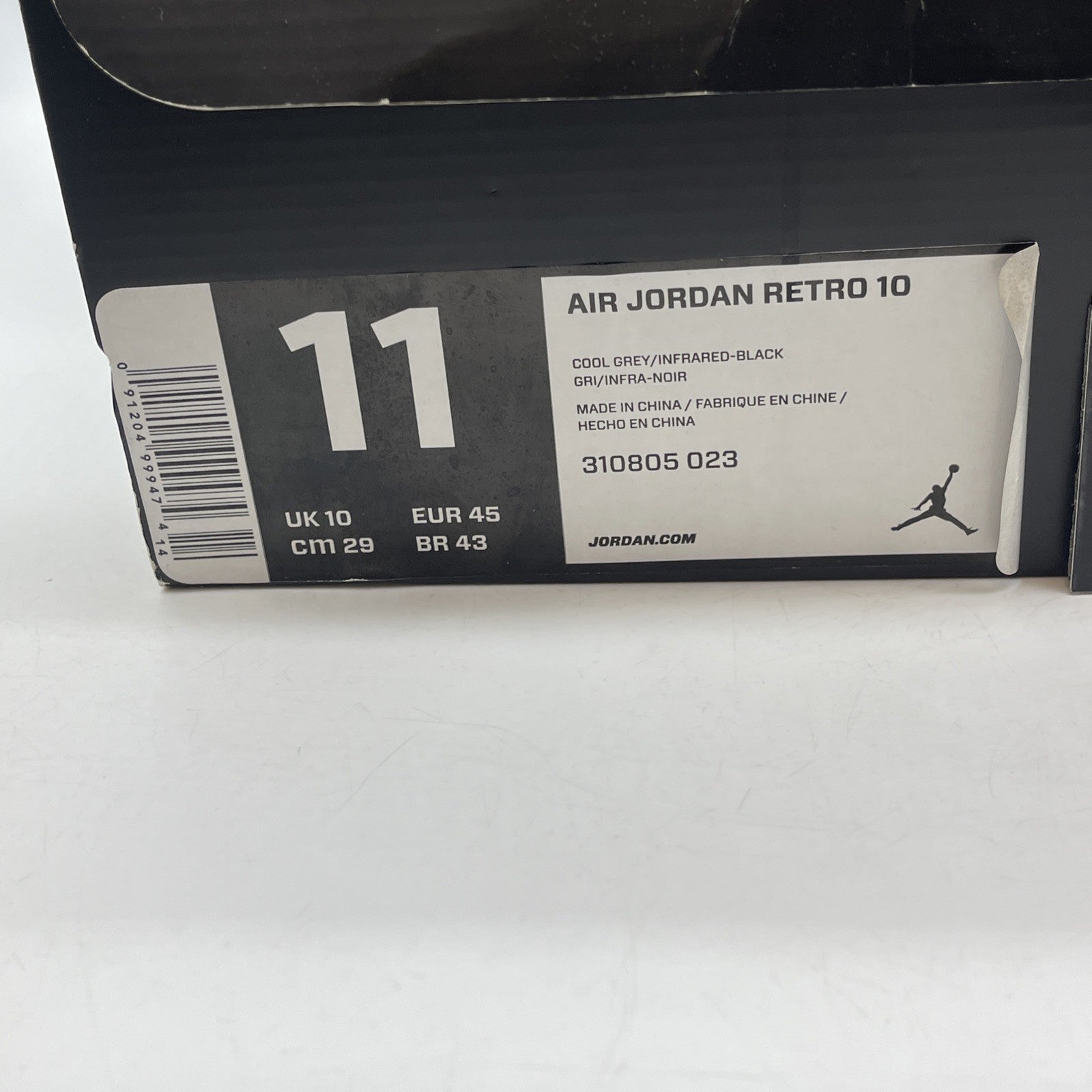 Size 11 - Air Jordan 10 Retro Cool Grey Black Suede Leather (310805-023)