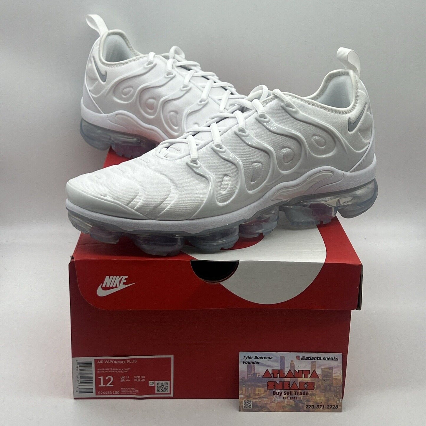 Size 12 - Nike Air VaporMax Plus White Brand New Icey Og All DS Platinum