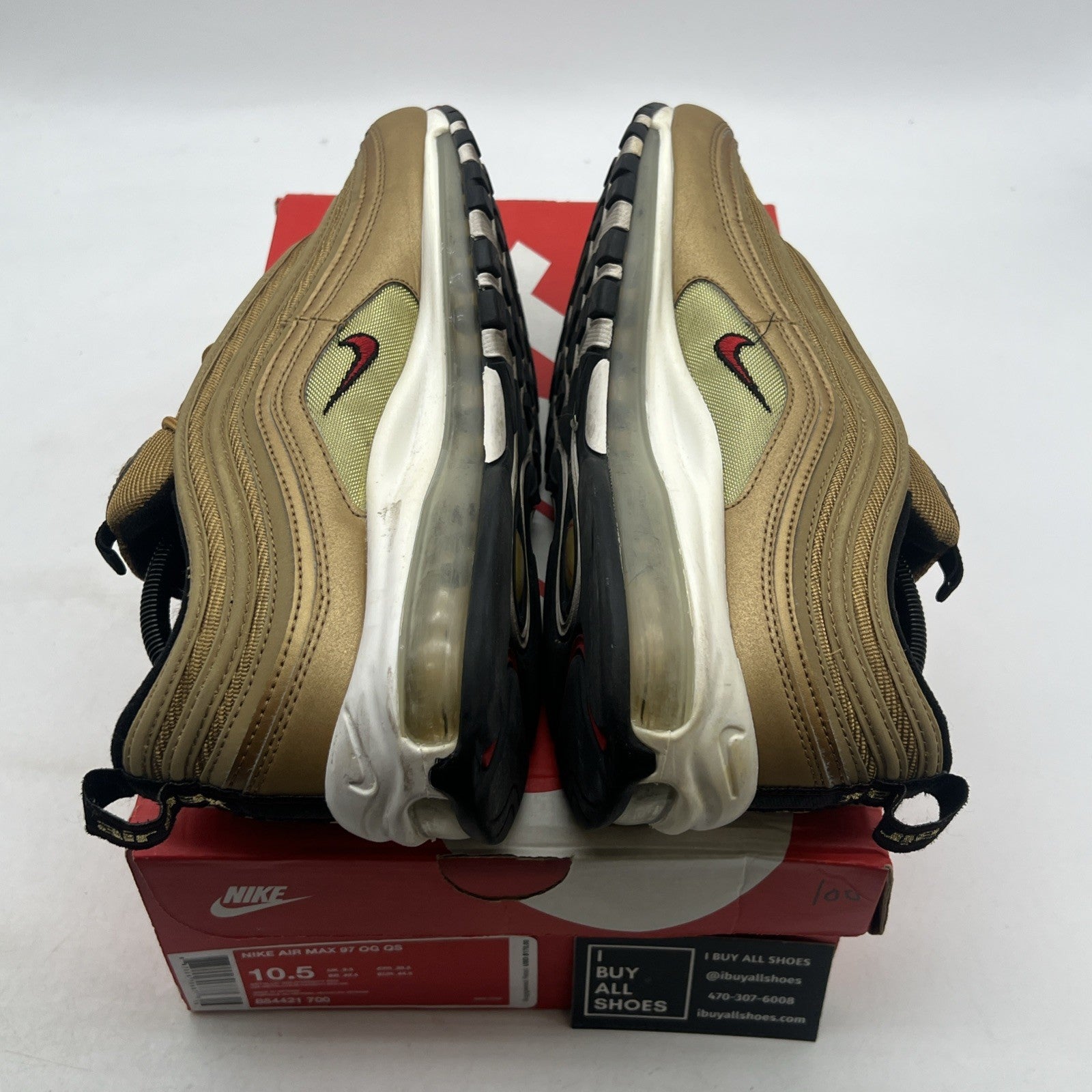 Size 10.5 - Nike Air Max 97 OG QS Metallic Gold (884421-700)