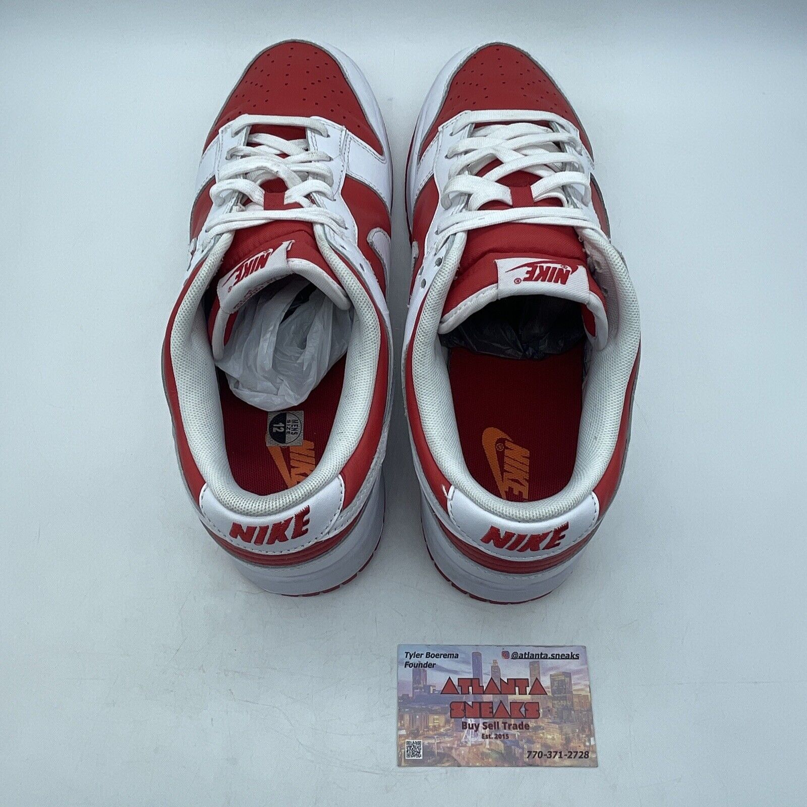 Size 12 - Nike Dunk Low Championship Red White Red Leather (DD1391-600)