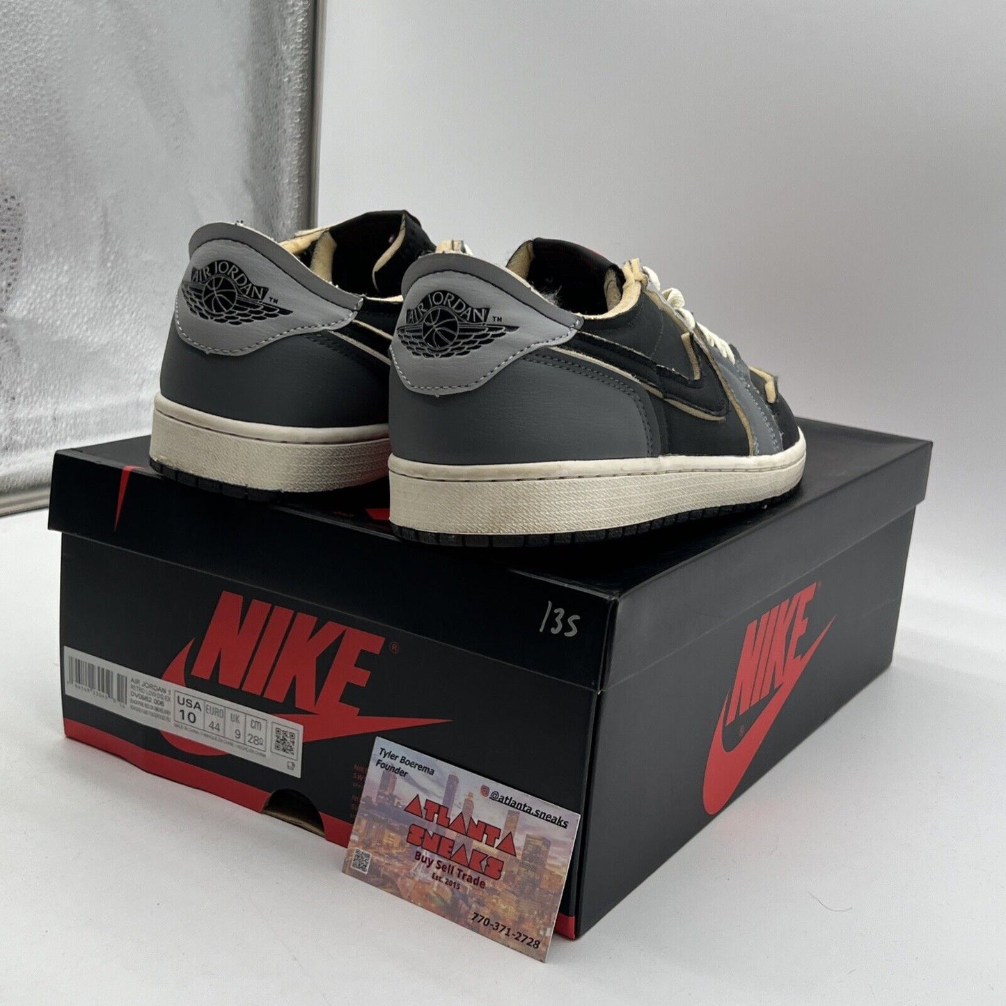 Size 10 - Jordan 1 Retro Low OG EX Dark Smoke Gray 2022 (DV0982-006)