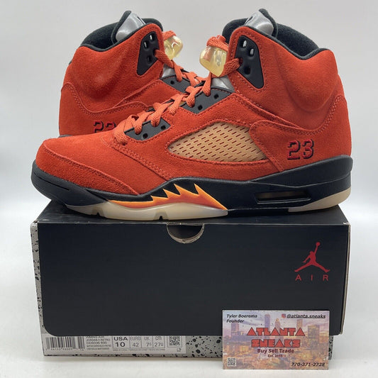 Size 10W - Air Jordan 5 Retro Dunk on Mars Orange Red Suede (DD9336-800)