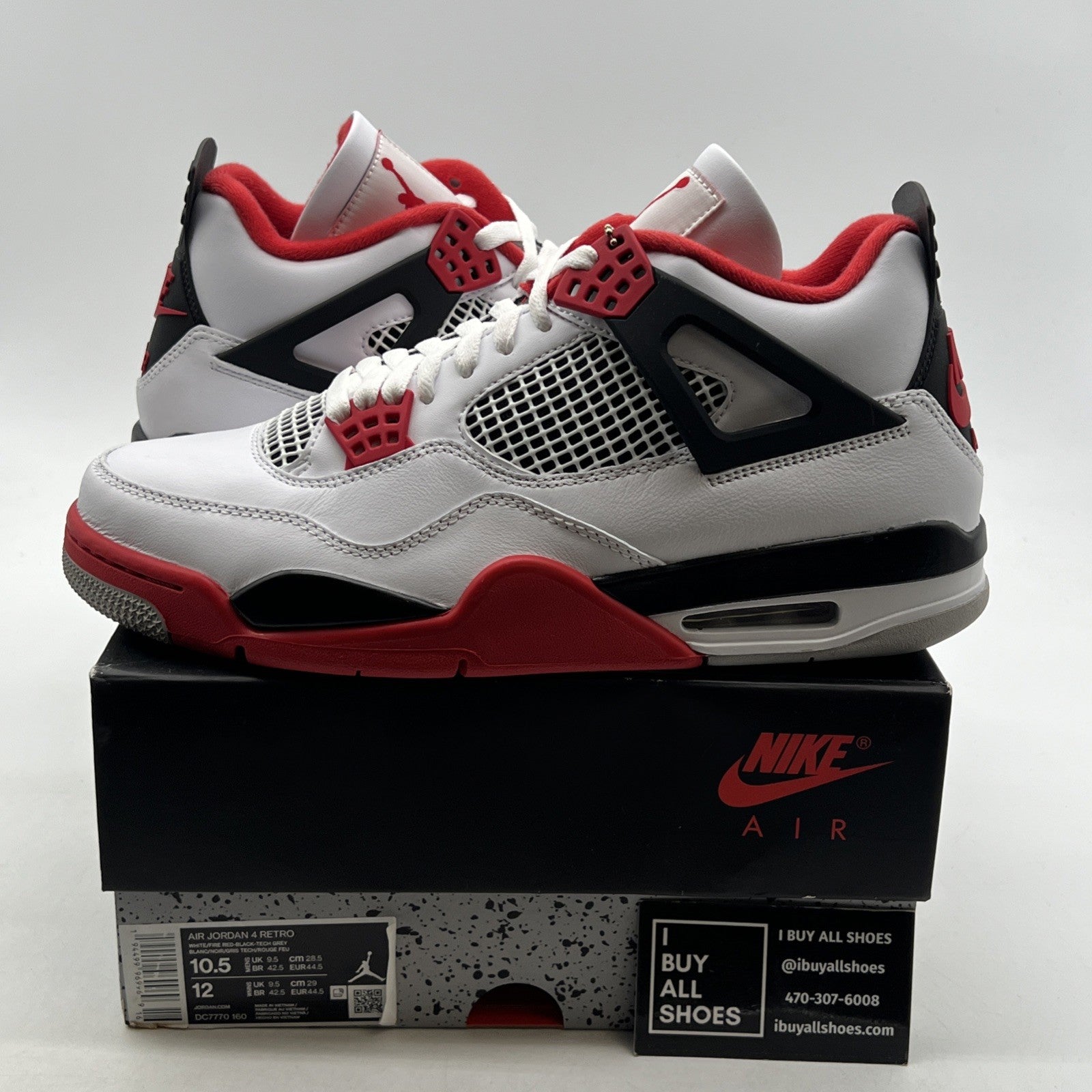 Size 10.5 - Air Jordan 4 Retro OG Mid Fire Red (DC7770-160)