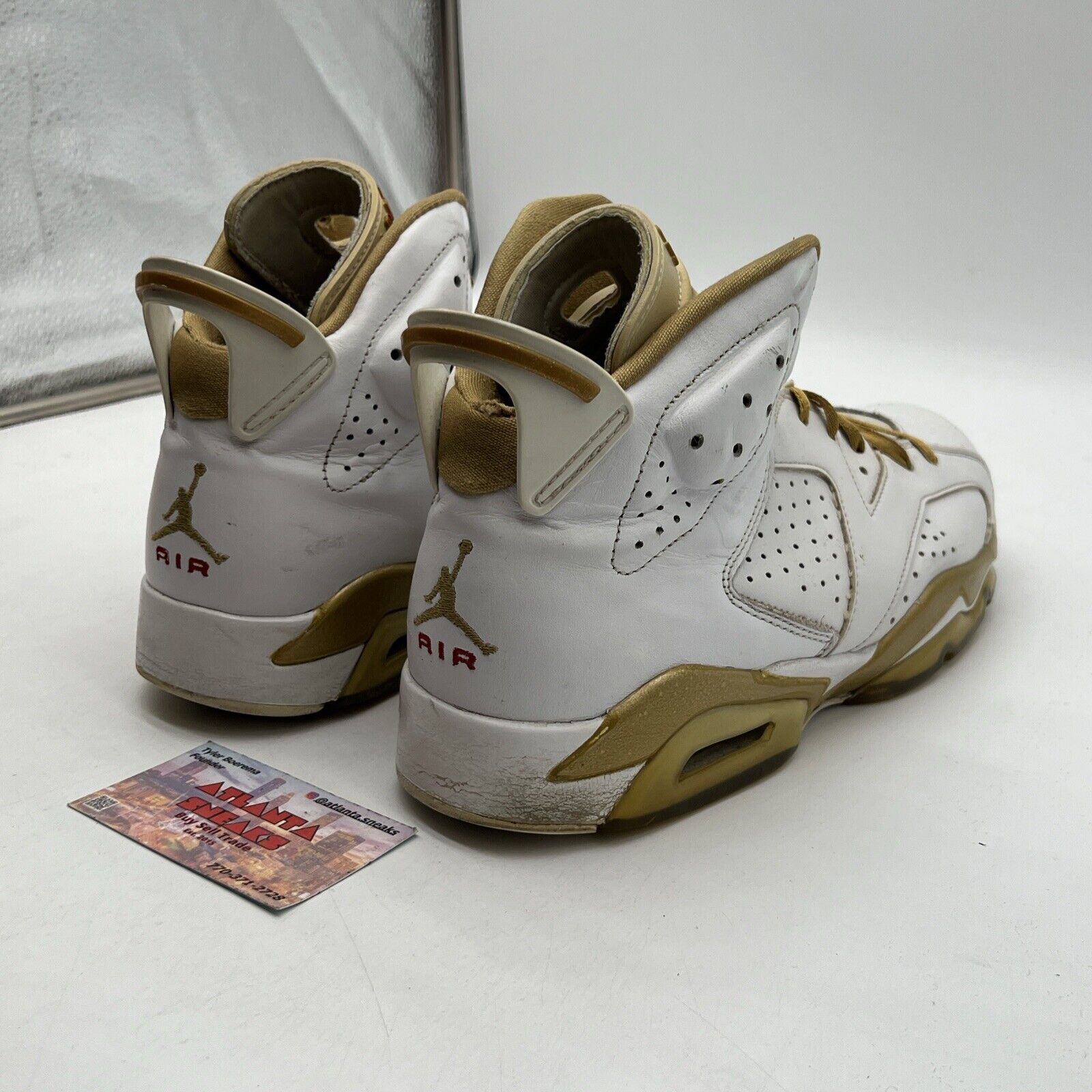 Size 10 - Air Jordan 6 Retro GMP White Gold Leather (384664-135)