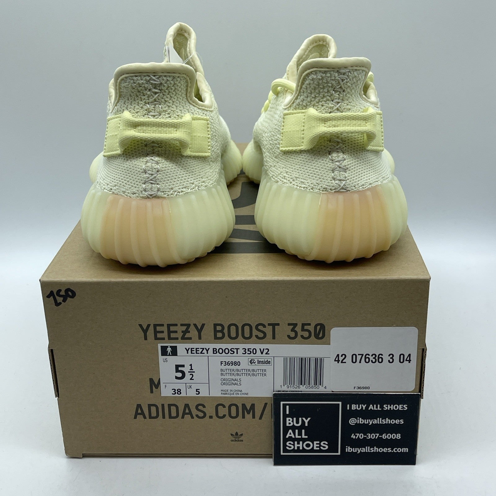 Size 5.5 - adidas Yeezy Boost 350 V2 Butter Yellow Suede (F36980)