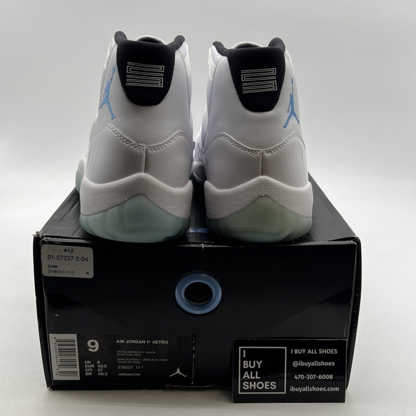 Size 9 - Air Jordan 11 Retro High Legend Blue (378037-117)
