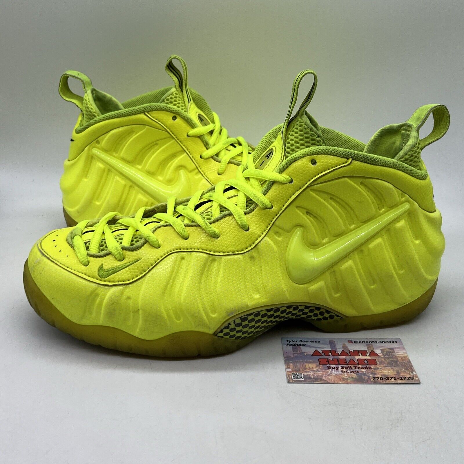 Size 13 - Nike Air Foamposite Pro Volt 2014 Black (624041-700 14)