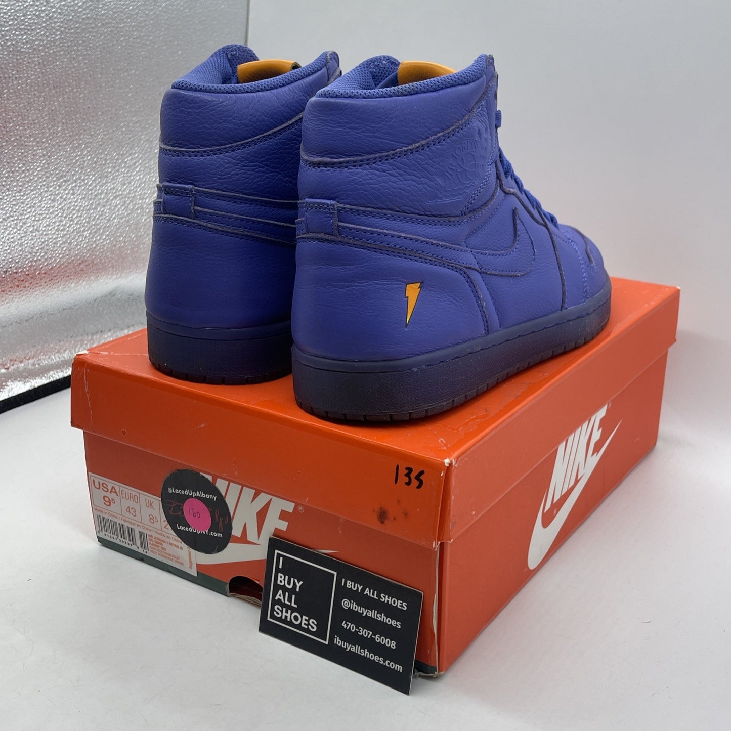 Size 9.5 - Air Jordan 1 Retro OG G8RD High Rush Violet Leather (AJ5997-555)