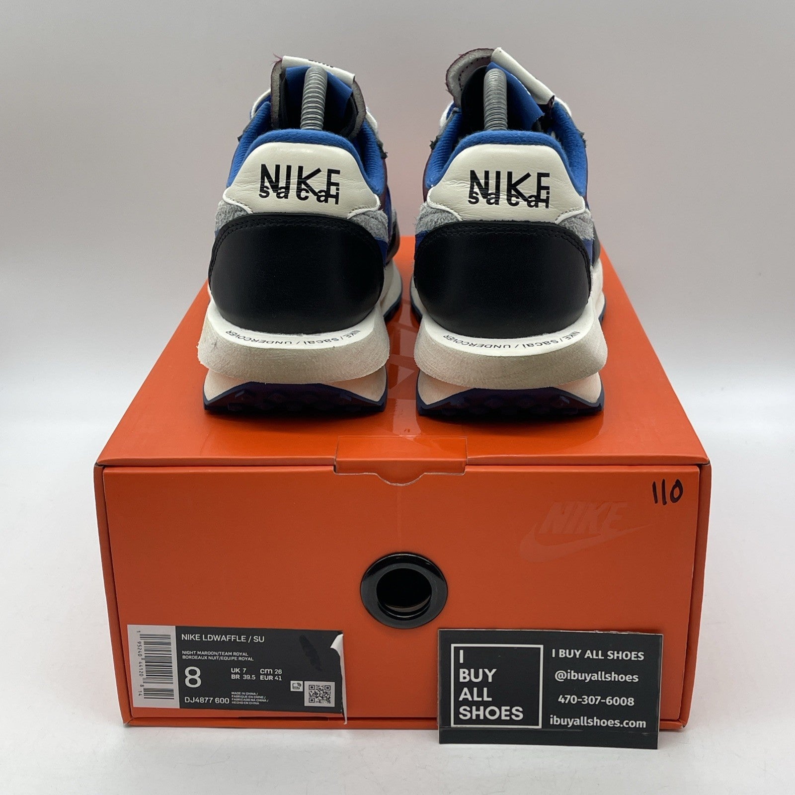 Size 8 - Nike sacai x Undercover x LDWaffle Night Maroon Team Royal (DJ4877-600)