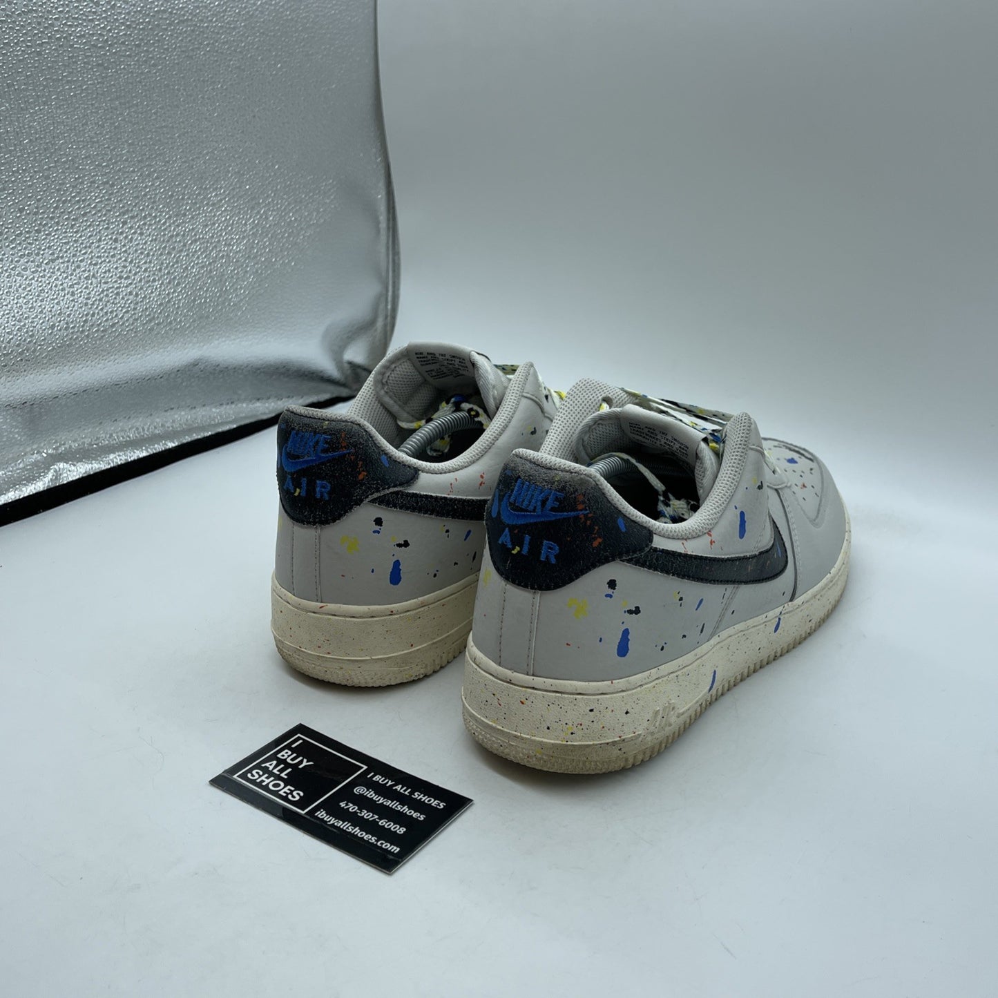 Size 12 - Nike Air Force 1 '07 LV8 Paint Splatter Light Bone (CZ0339-001)