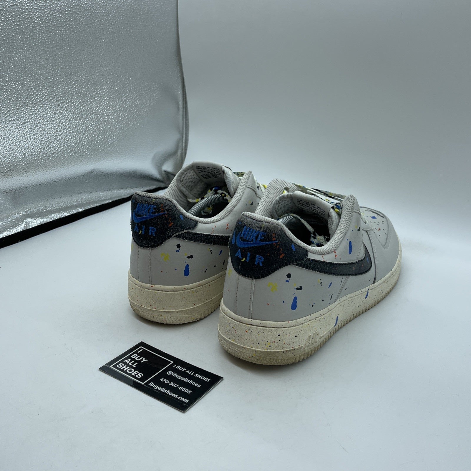 Size 12 - Nike Air Force 1 '07 LV8 Paint Splatter Light Bone (CZ0339-001)
