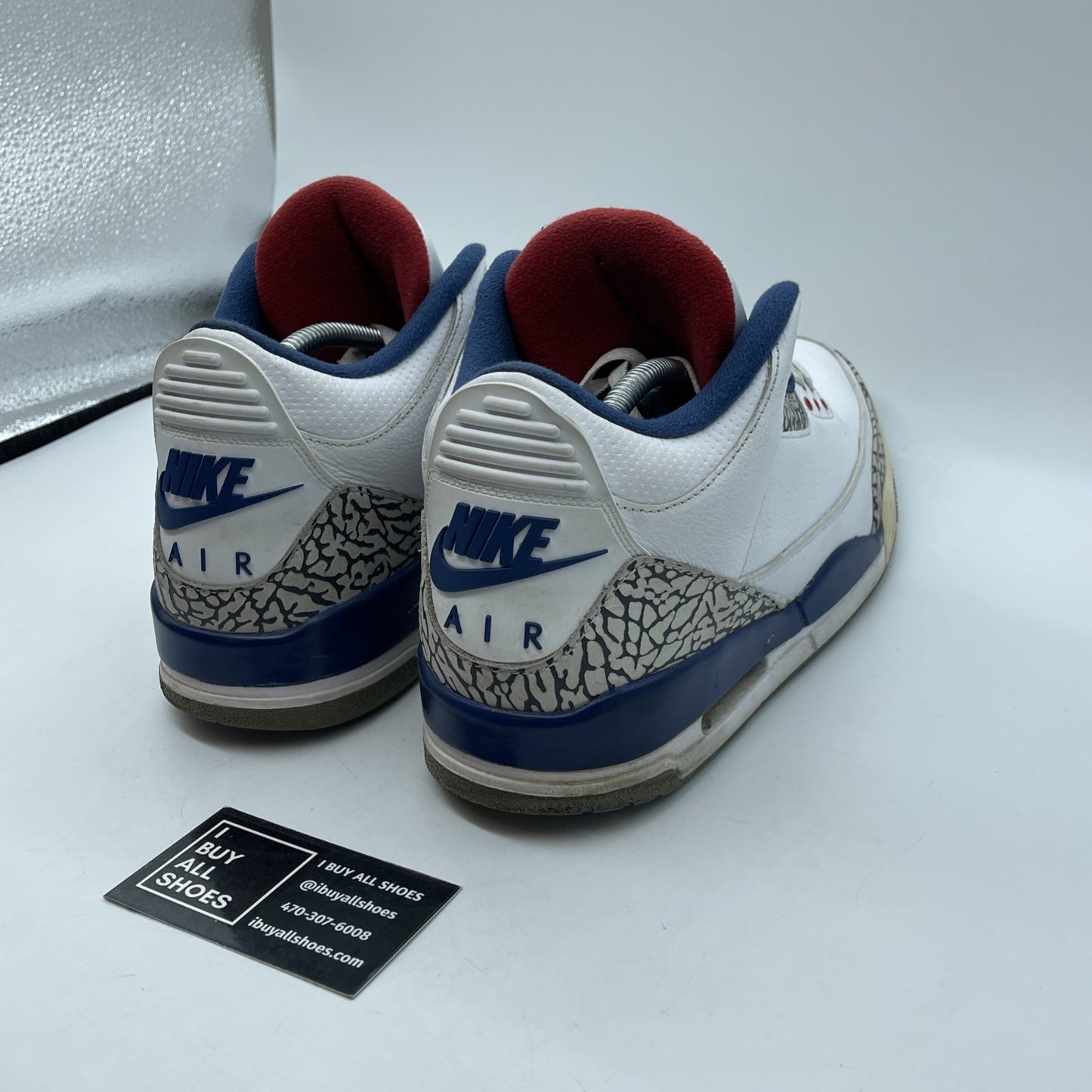 Size 11 - Jordan 3 Retro OG Mid True Blue White Grey Suede Leather (854262-106)