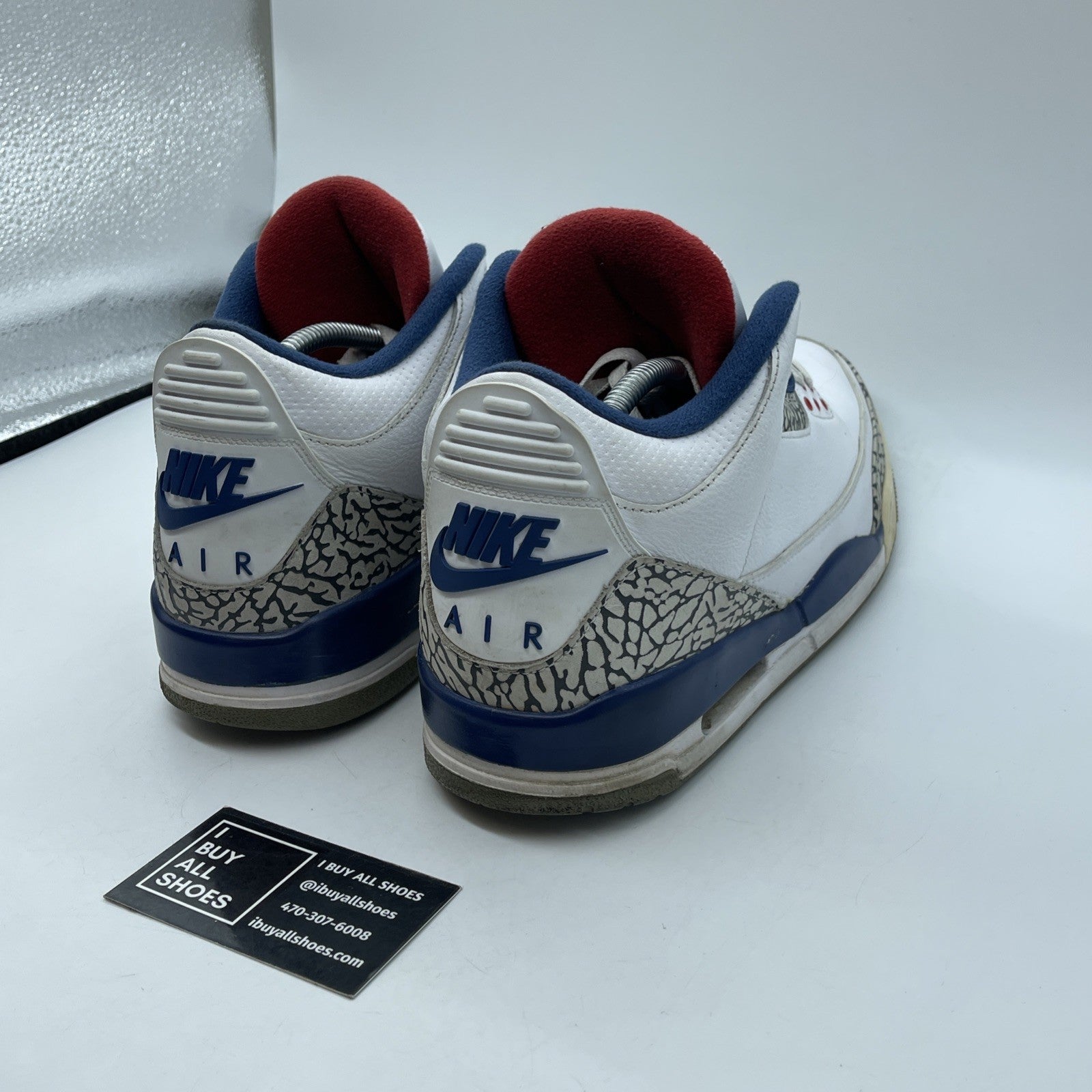 Size 11 - Jordan 3 Retro OG Mid True Blue White Grey Suede Leather (854262-106)