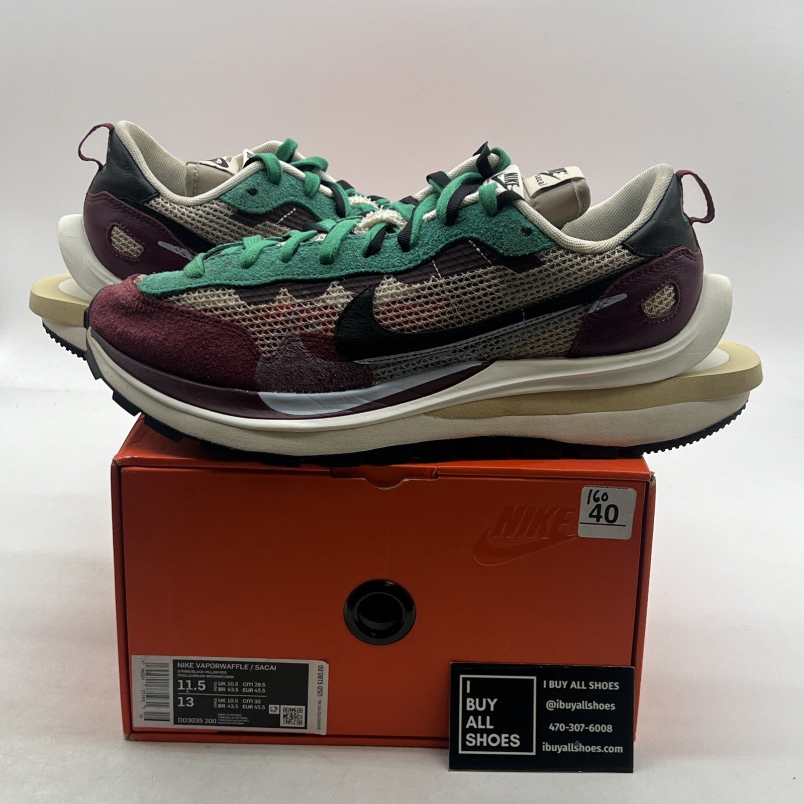 Size 11.5 - sacai x Nike VaporWaffle SP Villain Red (DD3035-200)