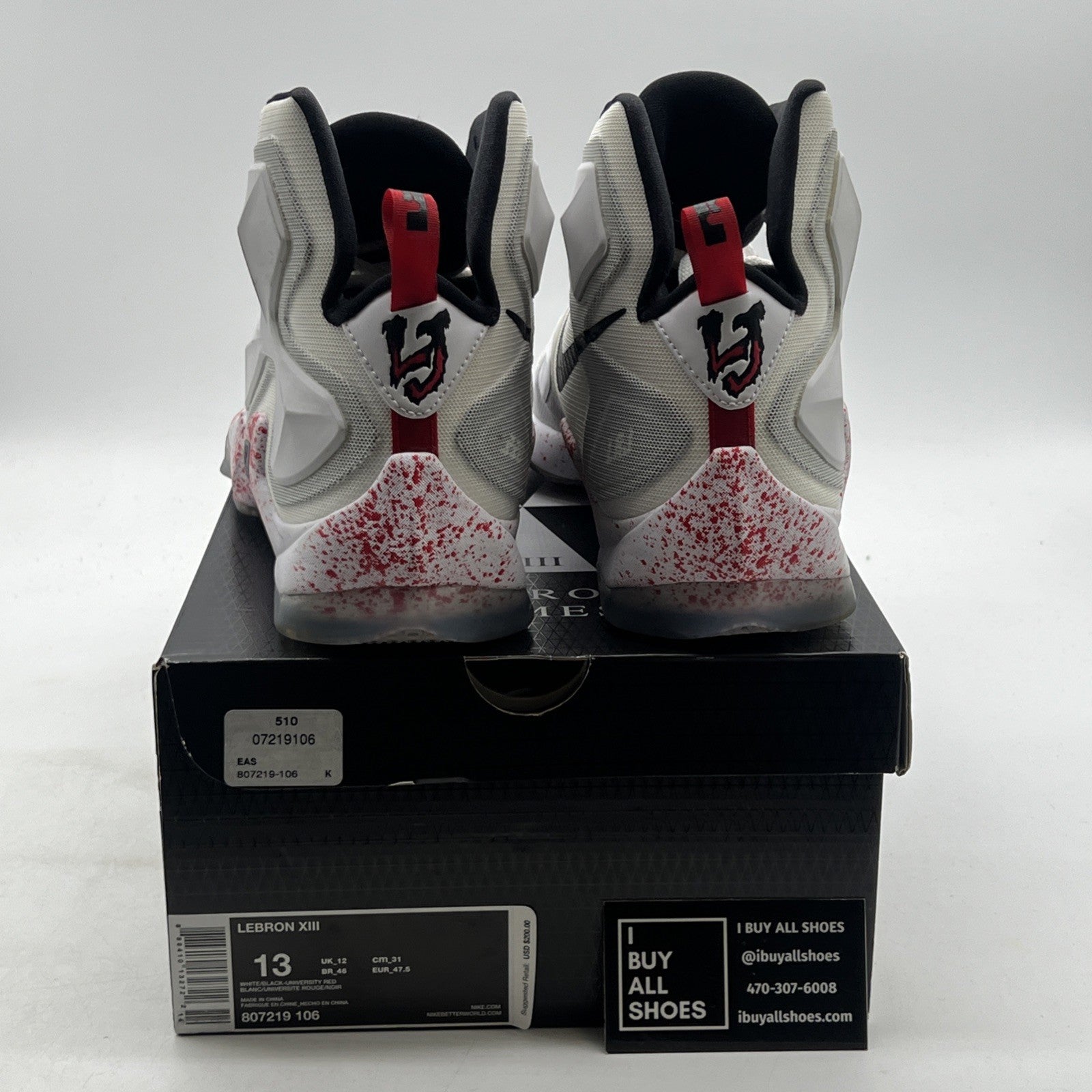 Size 13 - Nike LeBron 13 Friday the 13th (807219-106)