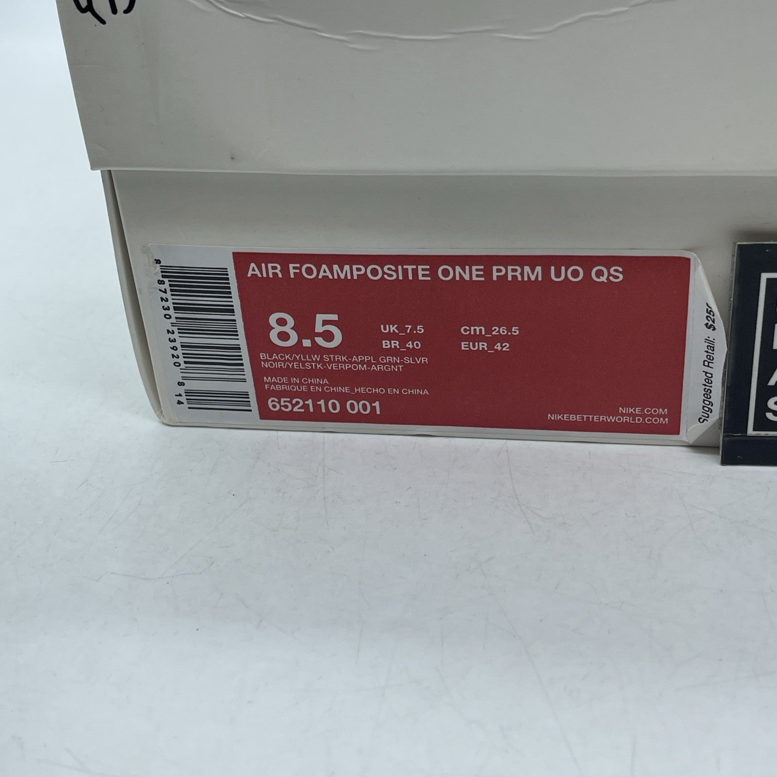 Size 8.5 - Nike Air Foamposite One Oregon Ducks (652110-001)