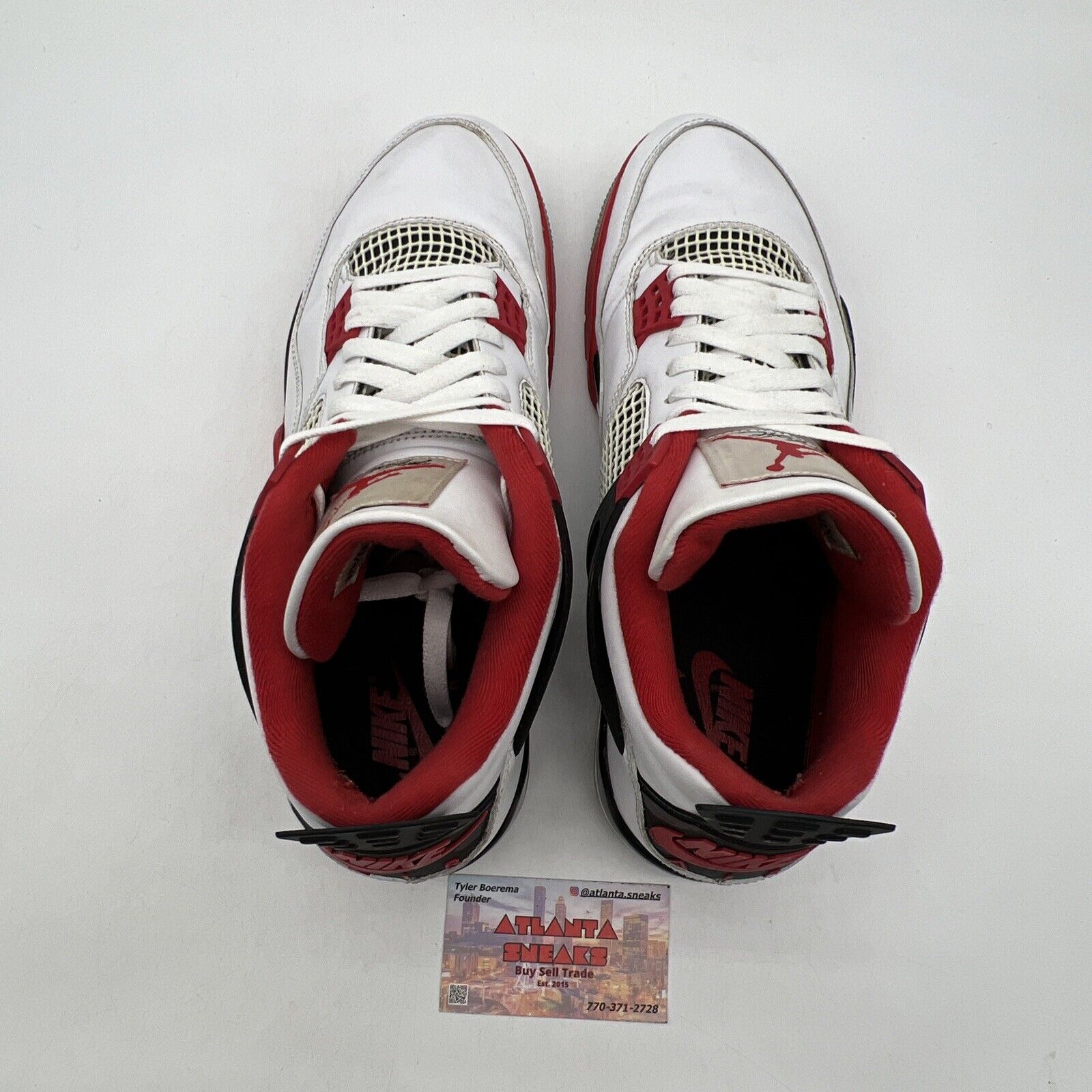 Size 12 - Jordan 4 Retro OG Mid Fire Red White Black Leather (DC7770-160)